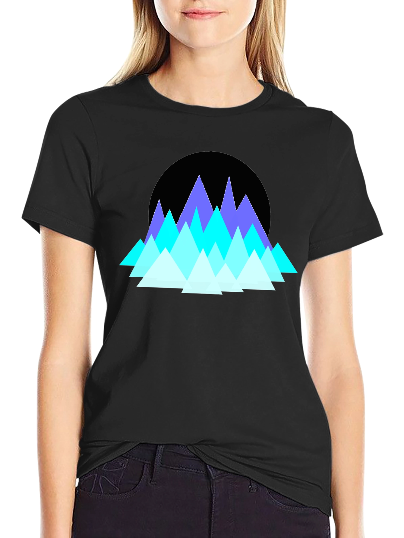 Geometric Mountain Peak T-Shirt