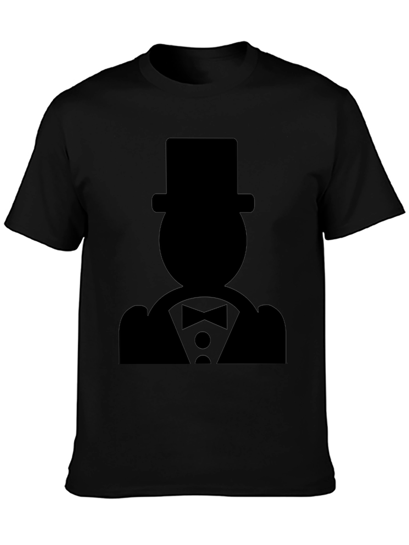 Monopoly Man Silhouette Graphic Tee - Black