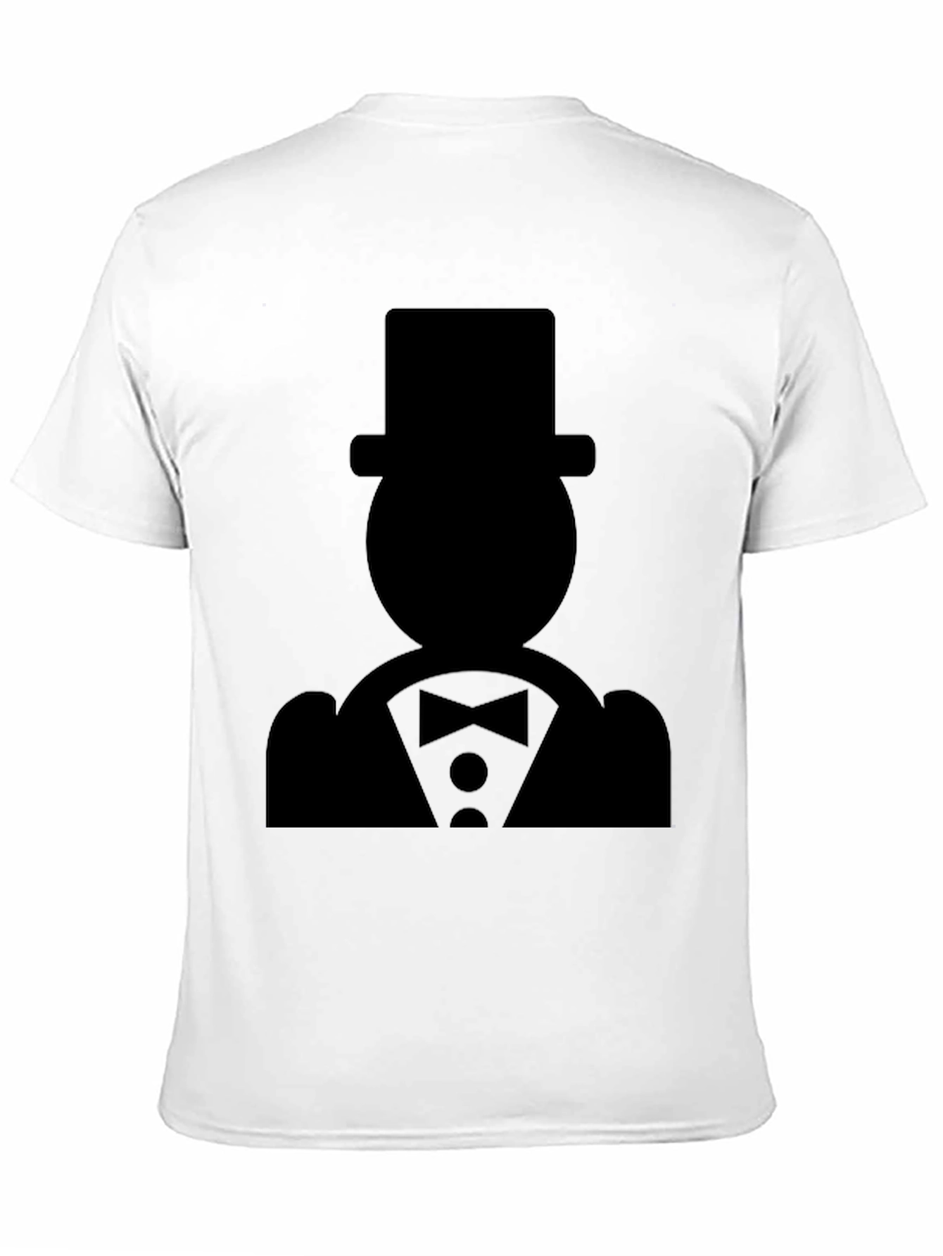 Monopoly Man Silhouette Graphic Tee - Black