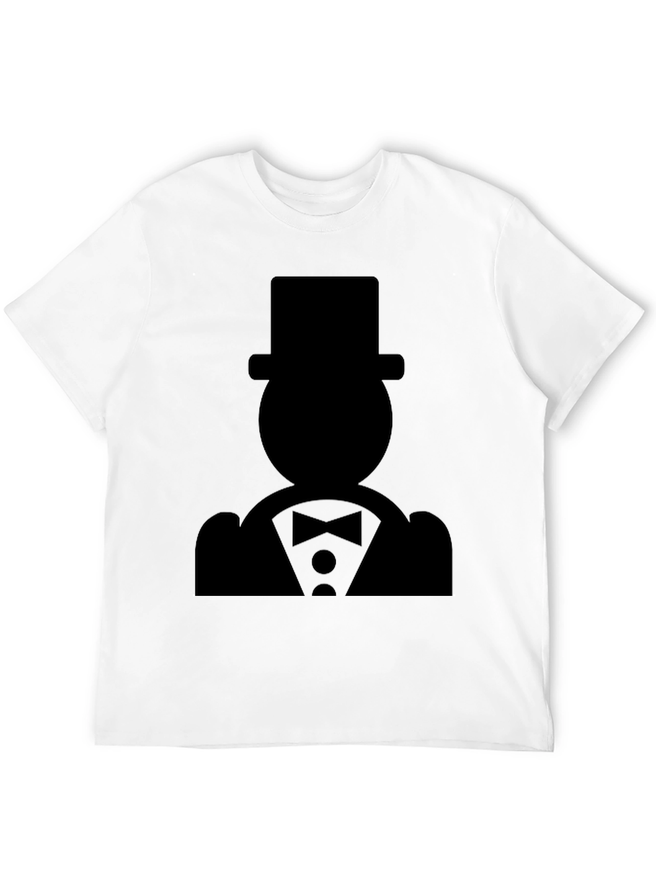 Monopoly Man Silhouette Graphic Tee - Black