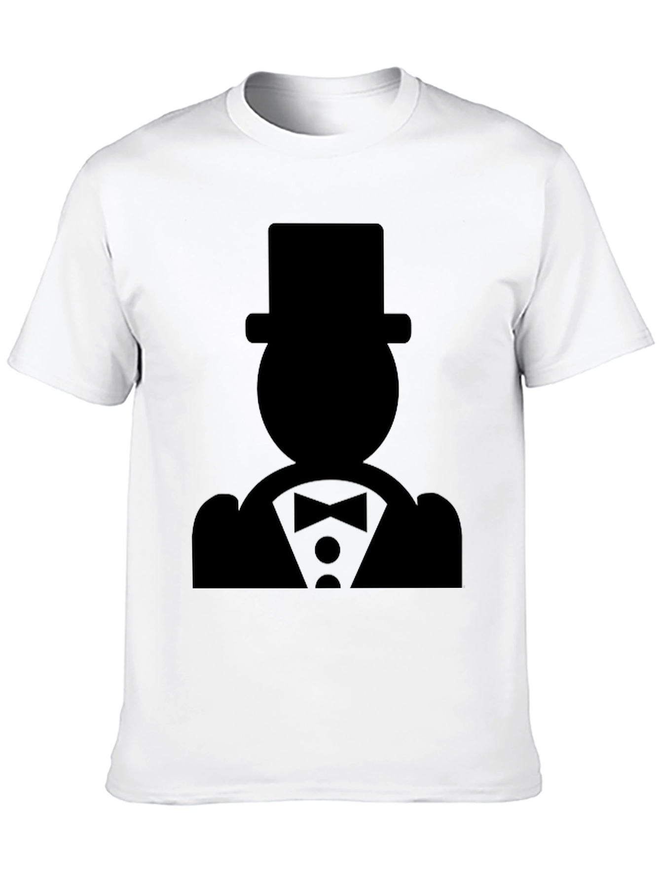 Monopoly Man Silhouette Graphic Tee - Black