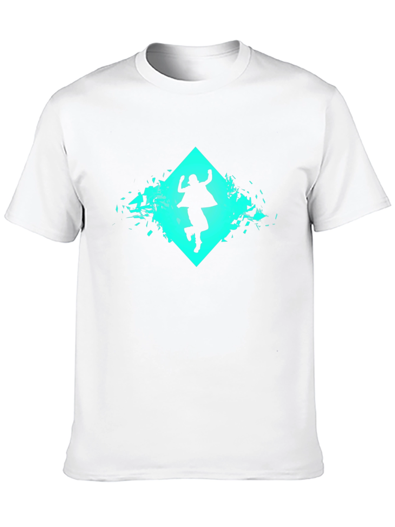 Geometric Silhouette Graphic Black T-Shirt