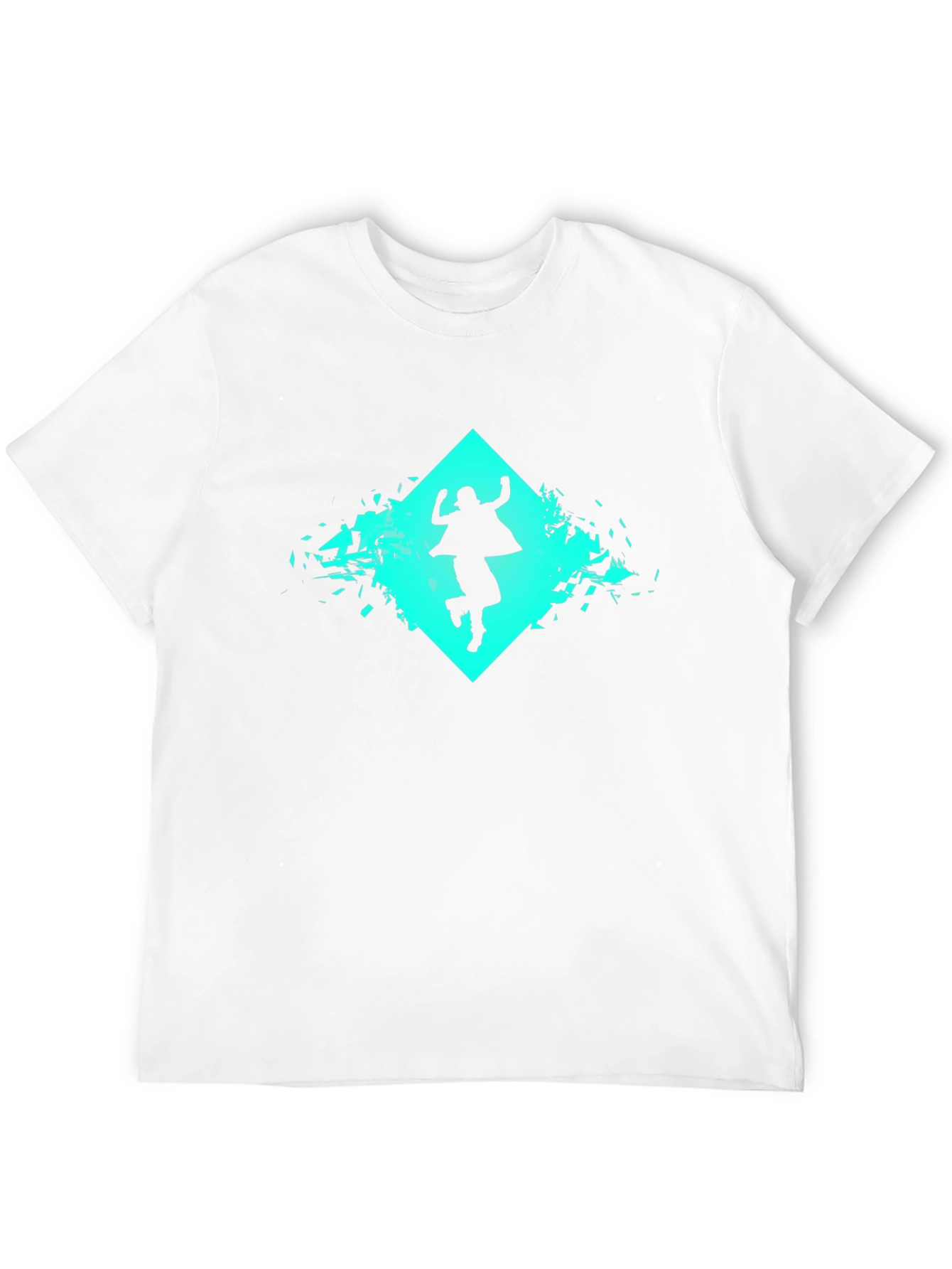 Geometric Silhouette Graphic Black T-Shirt