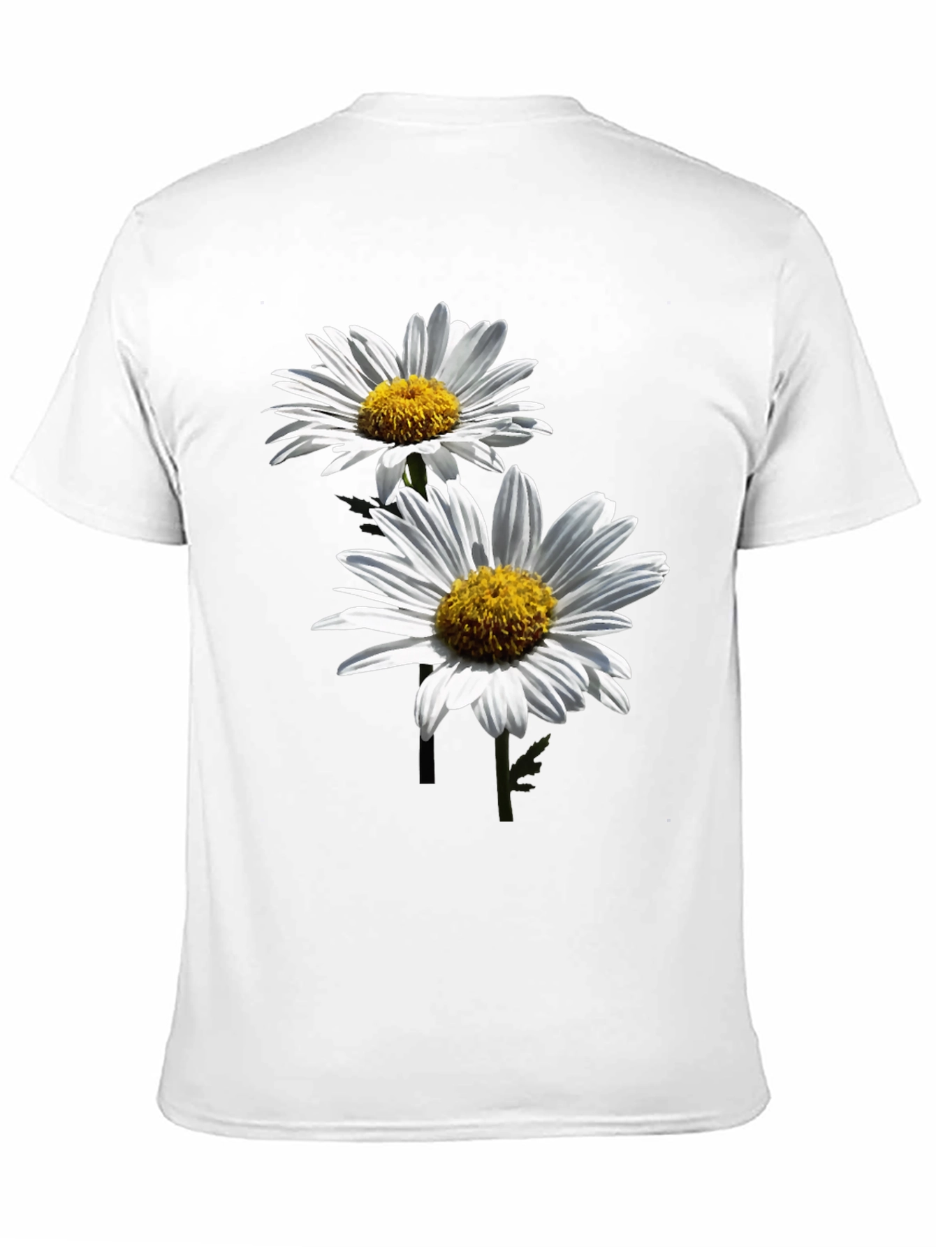 Daisy Print Black T-Shirt