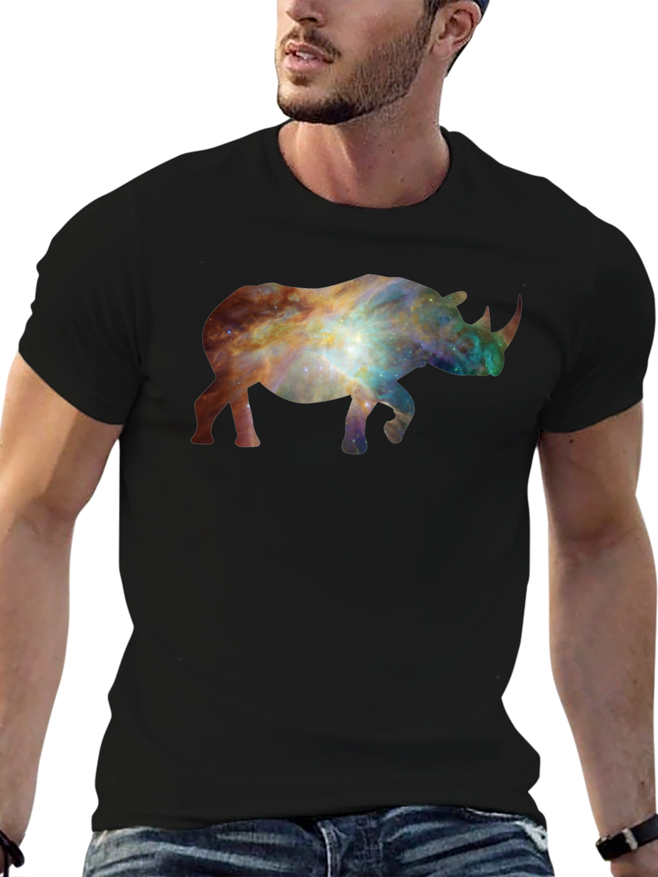 Galaxy Rhino Graphic Tee - Unique & Stylish