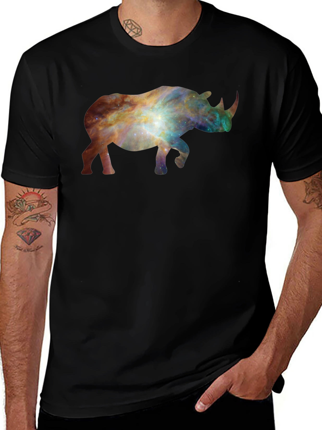 Galaxy Rhino Graphic Tee - Unique & Stylish