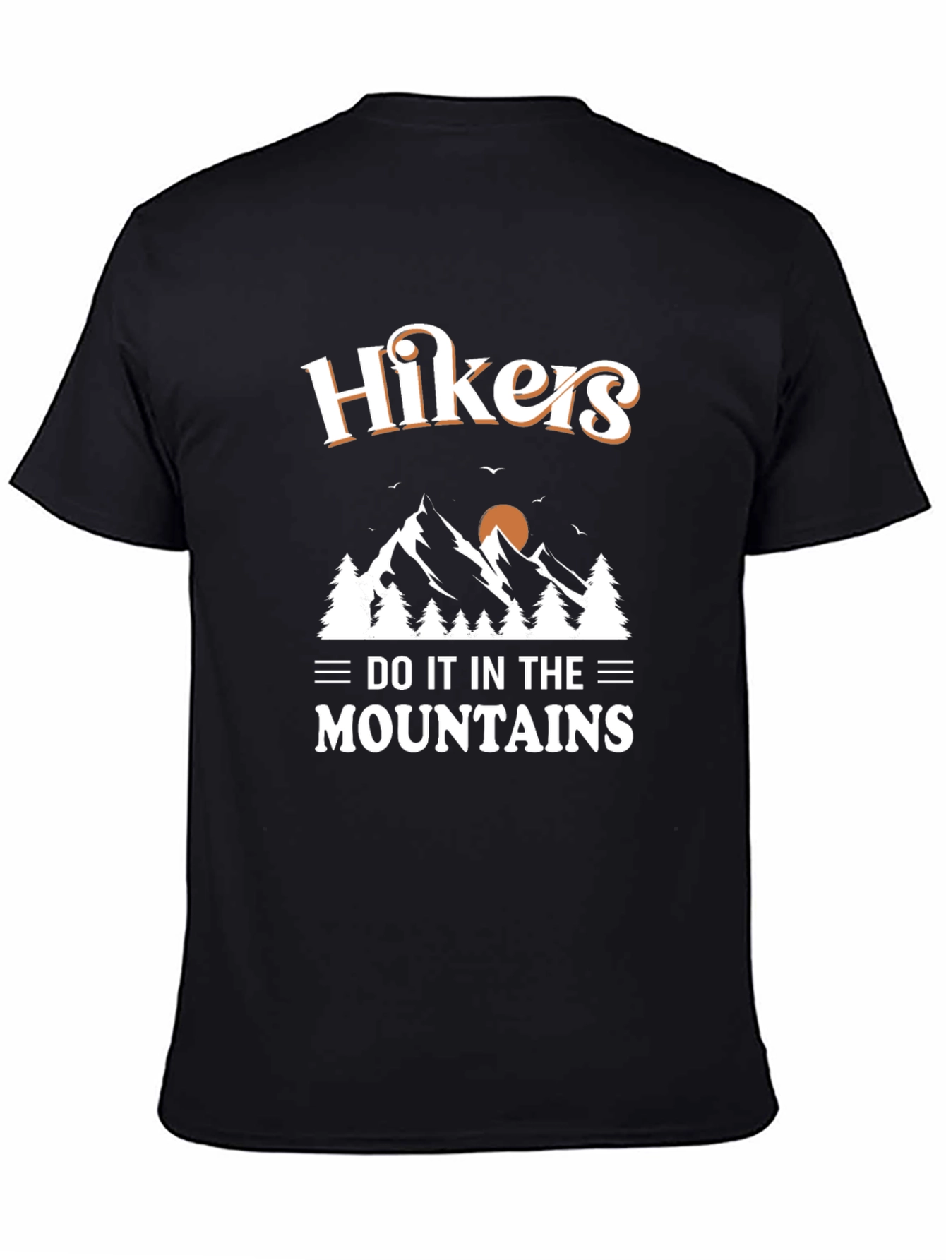 Hikers Do It In The Mountains Black T-Shirt