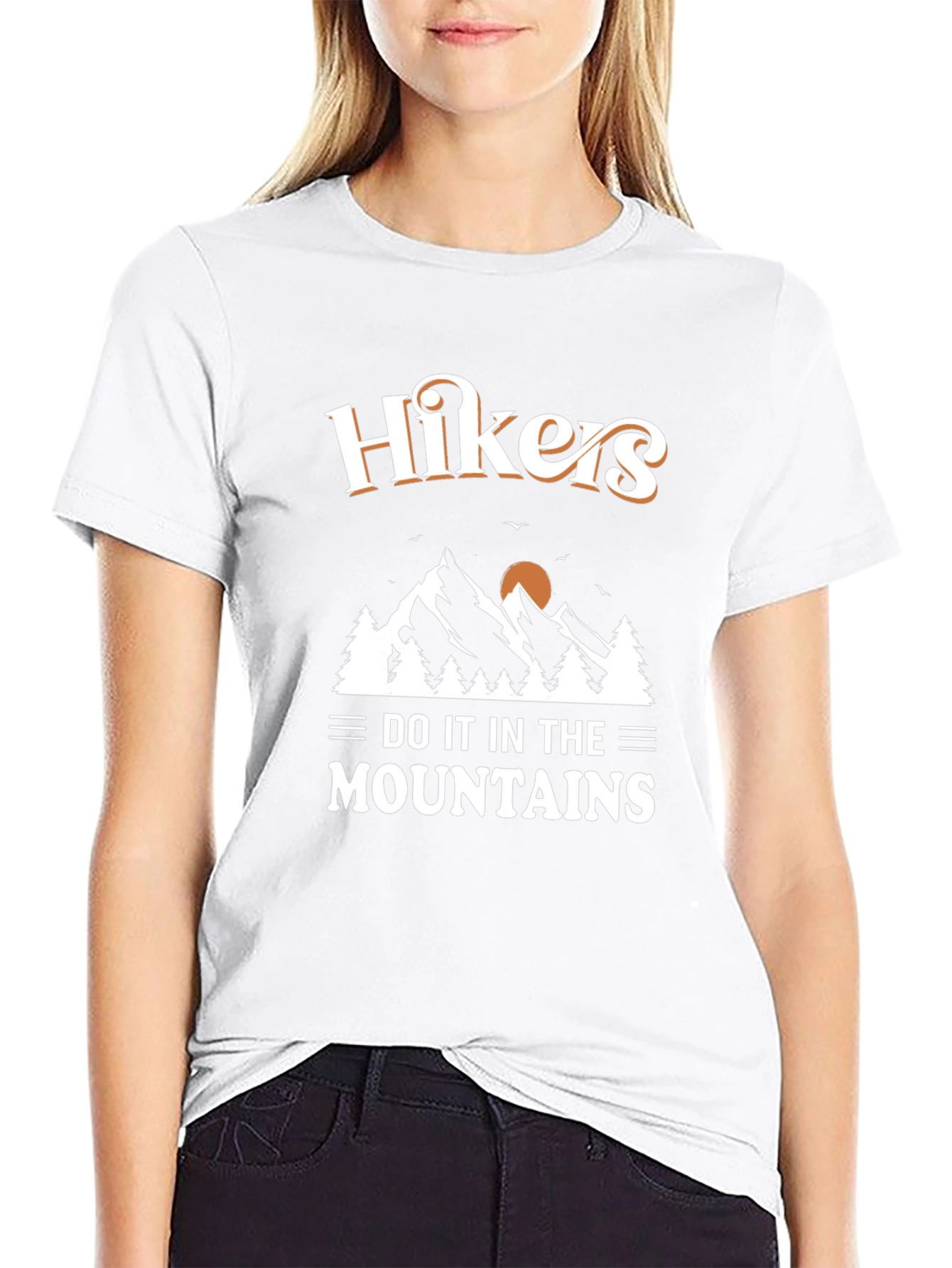 Hikers Do It In The Mountains Black T-Shirt