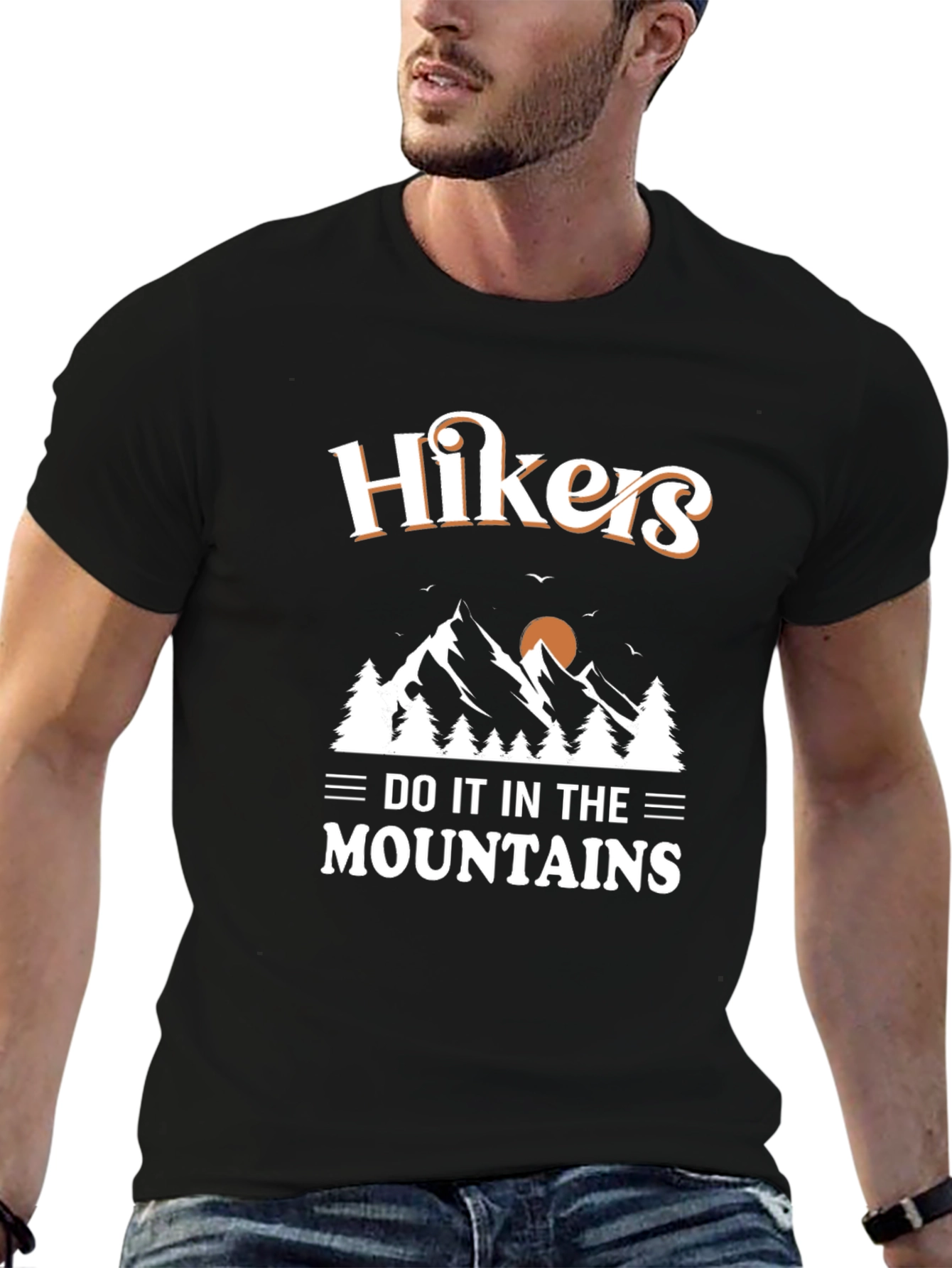 Hikers Do It In The Mountains Black T-Shirt