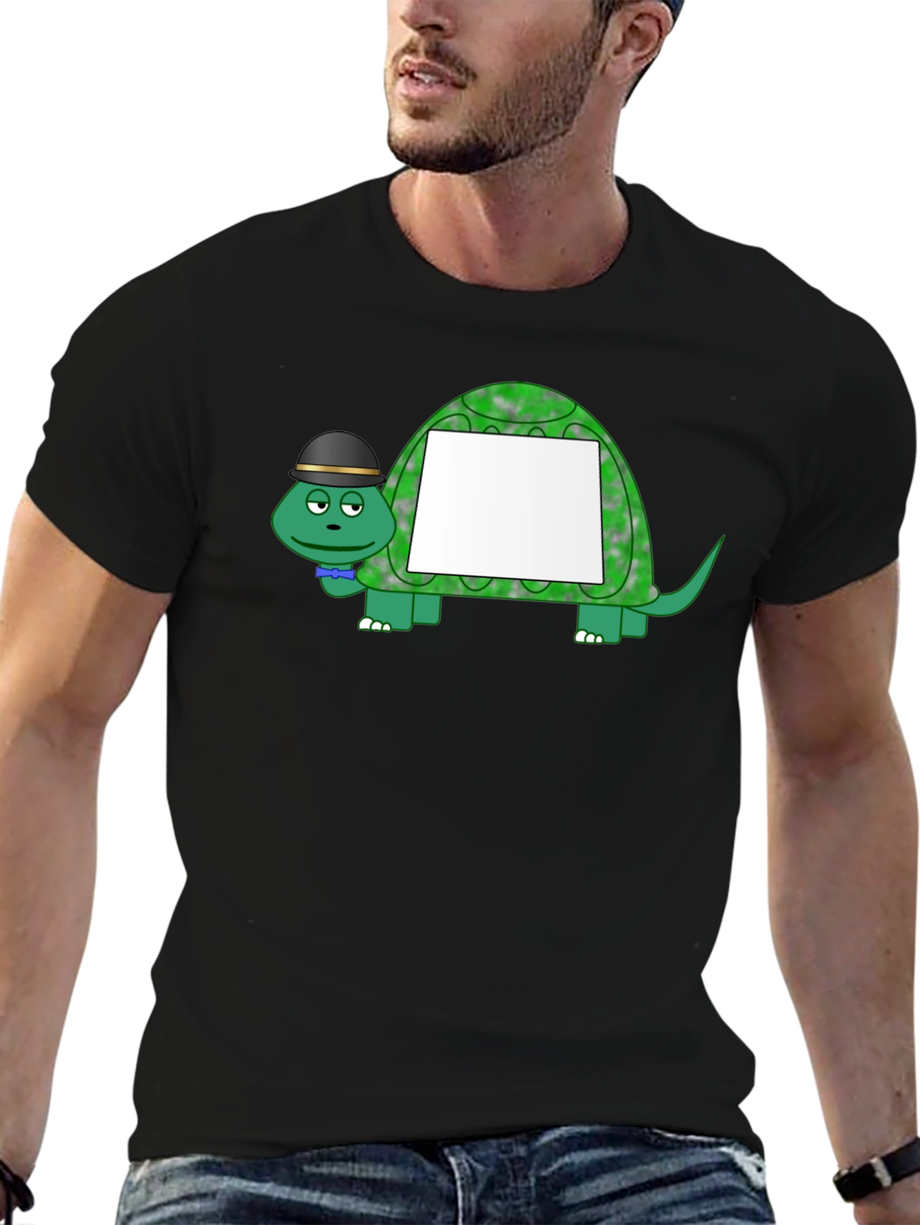 Turtle with Hat Graphic T-Shirt