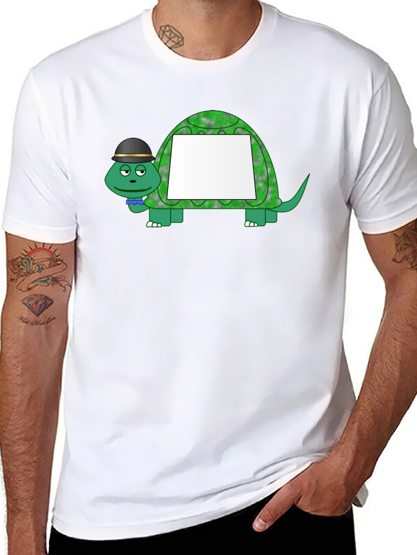 Turtle with Hat Graphic T-Shirt