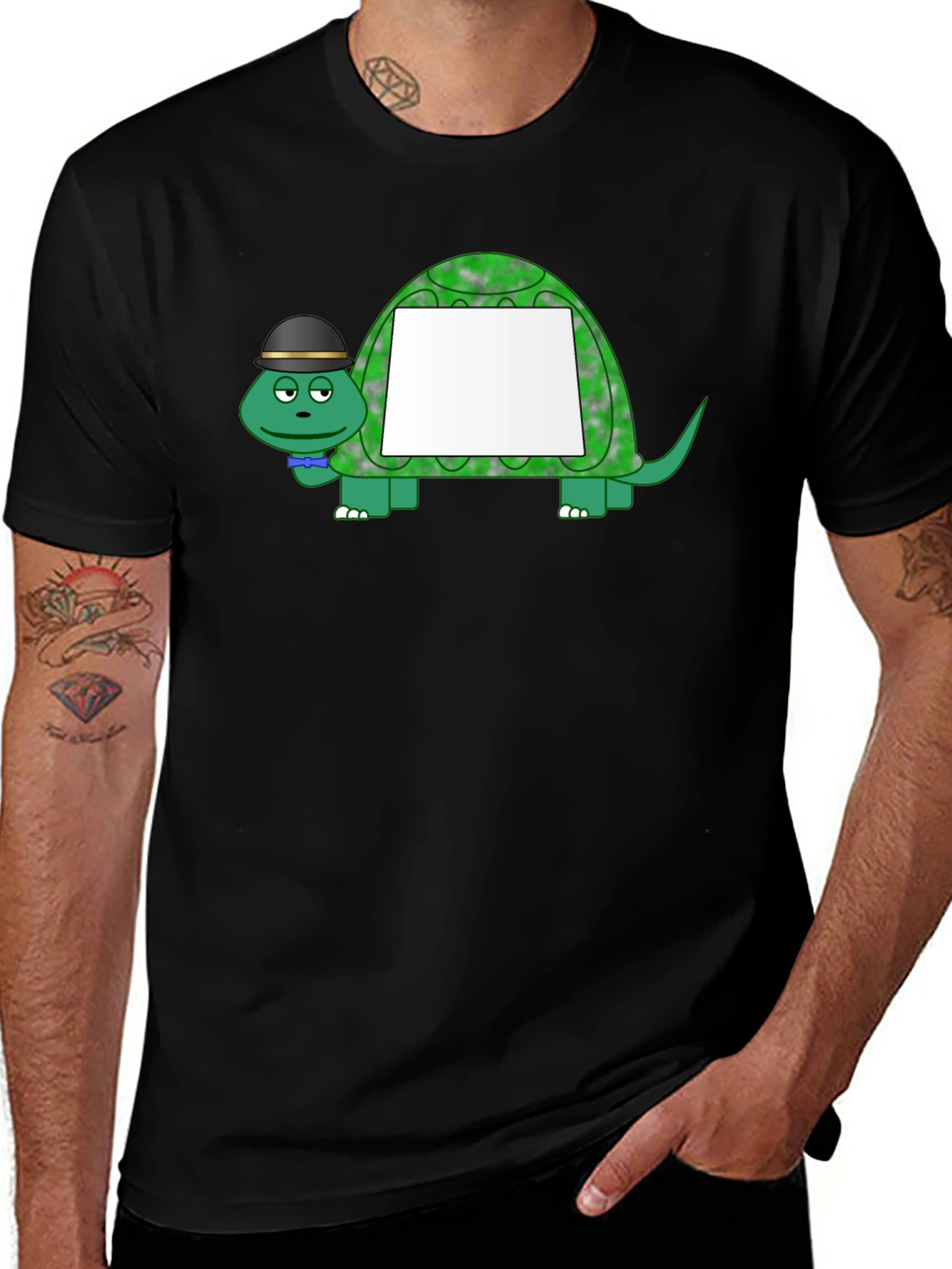 Turtle with Hat Graphic T-Shirt
