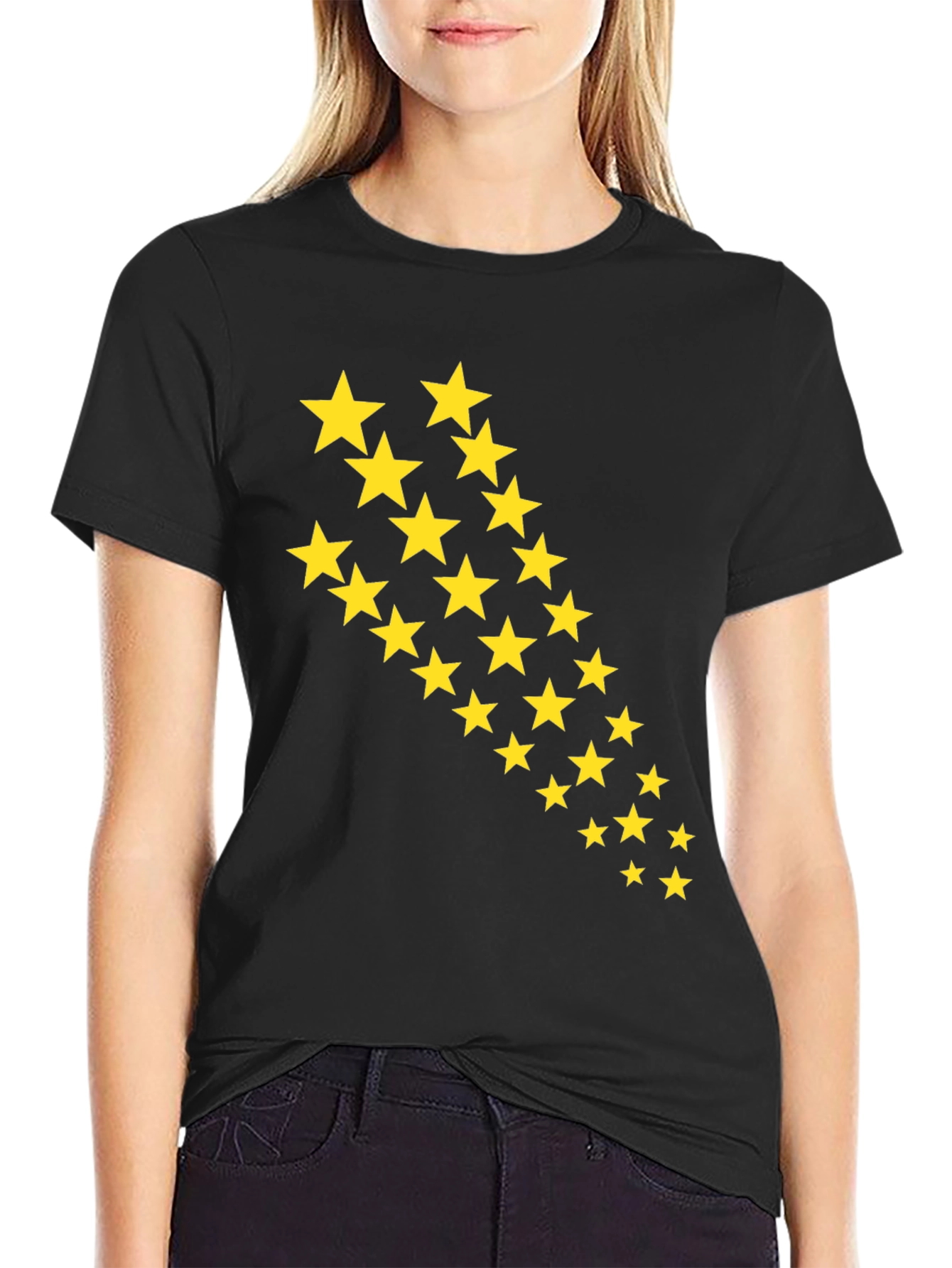Black Starry Graphic Tee