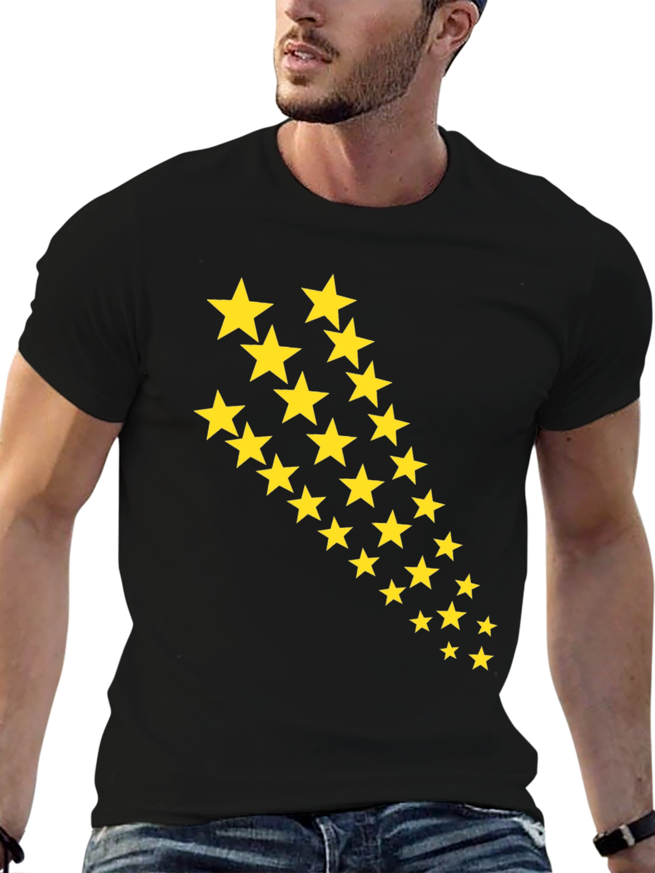 Black Starry Graphic Tee