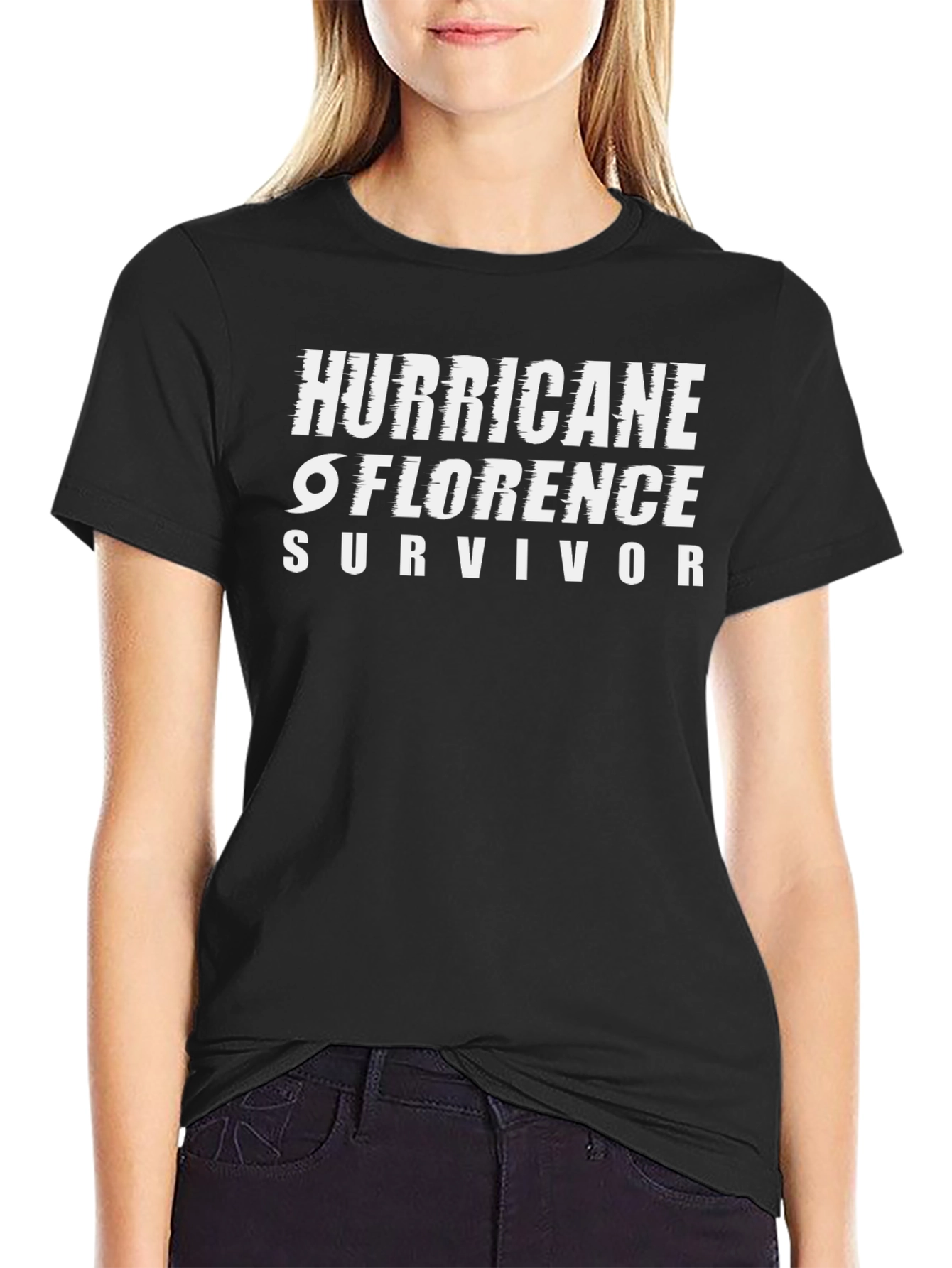Hurricane Florence Survivor Black T-Shirt