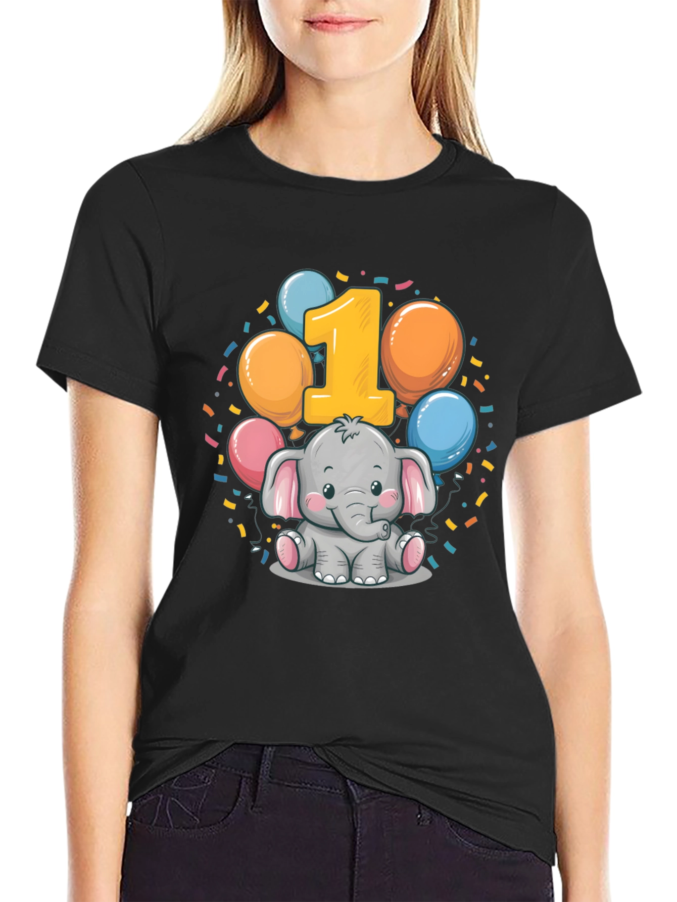 Babys First Birthday Elephant T-Shirt