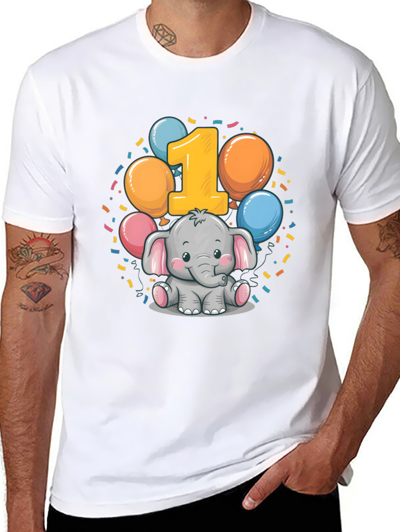 Babys First Birthday Elephant T-Shirt