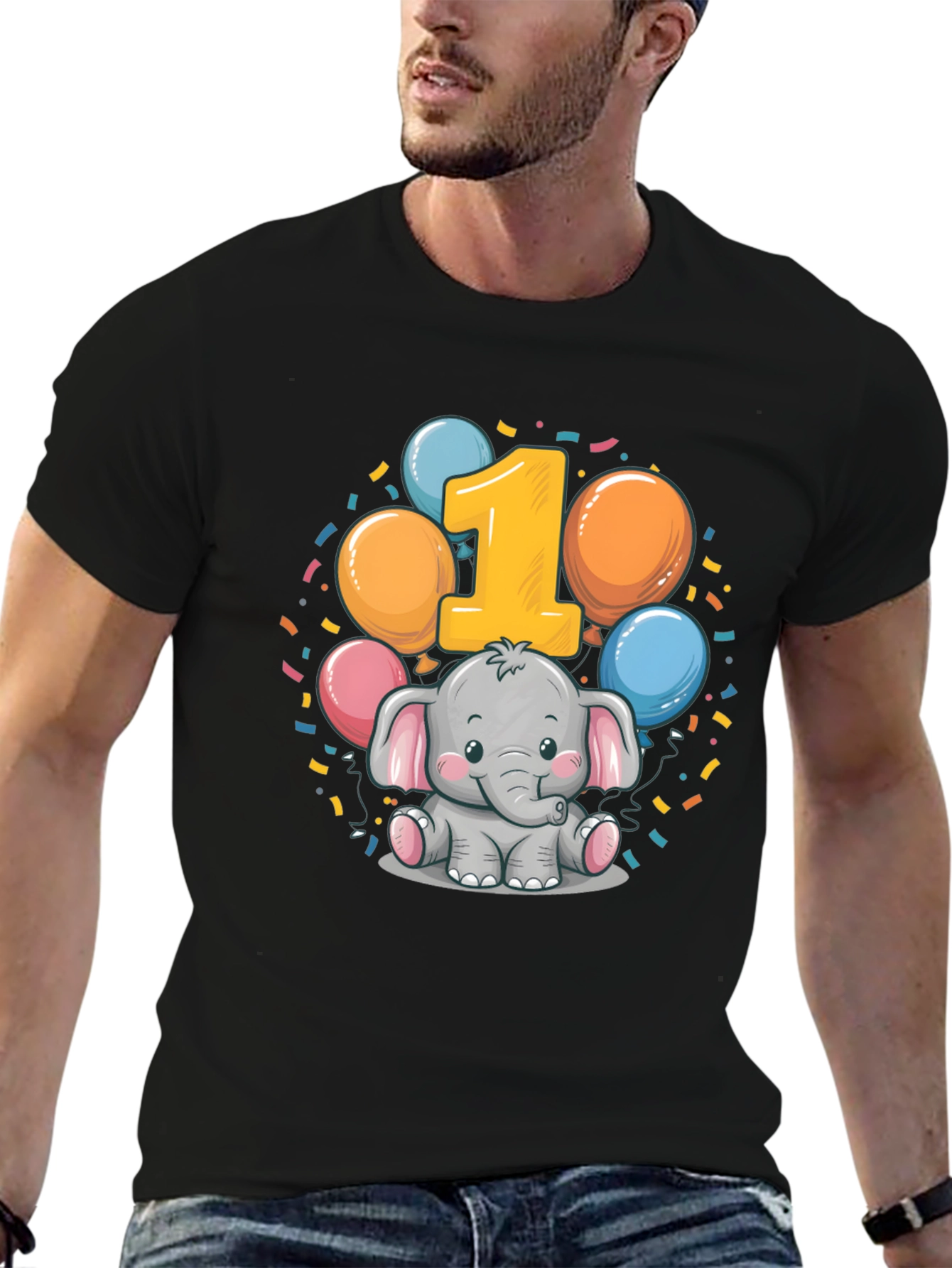 Babys First Birthday Elephant T-Shirt