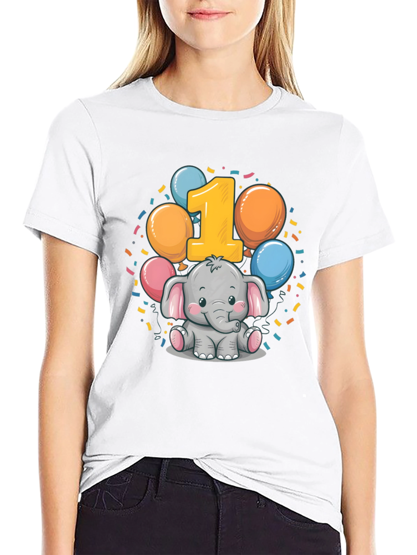 Babys First Birthday Elephant T-Shirt