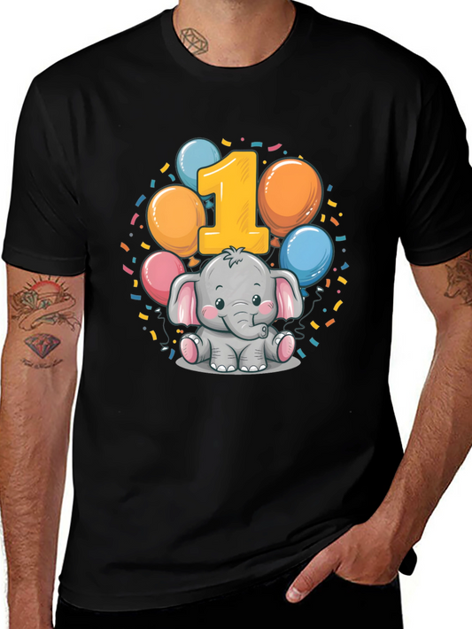 Babys First Birthday Elephant T-Shirt