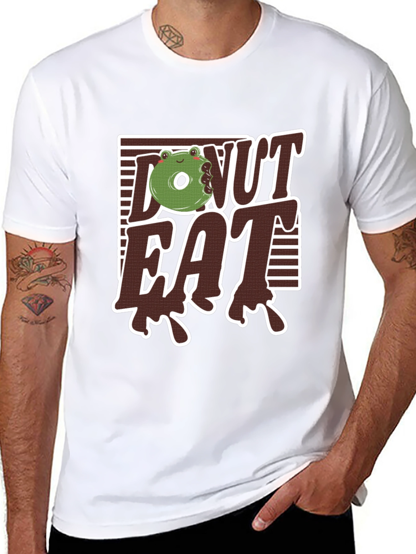 Donut Eat Graphic T-Shirt - Funny Foodie Tee