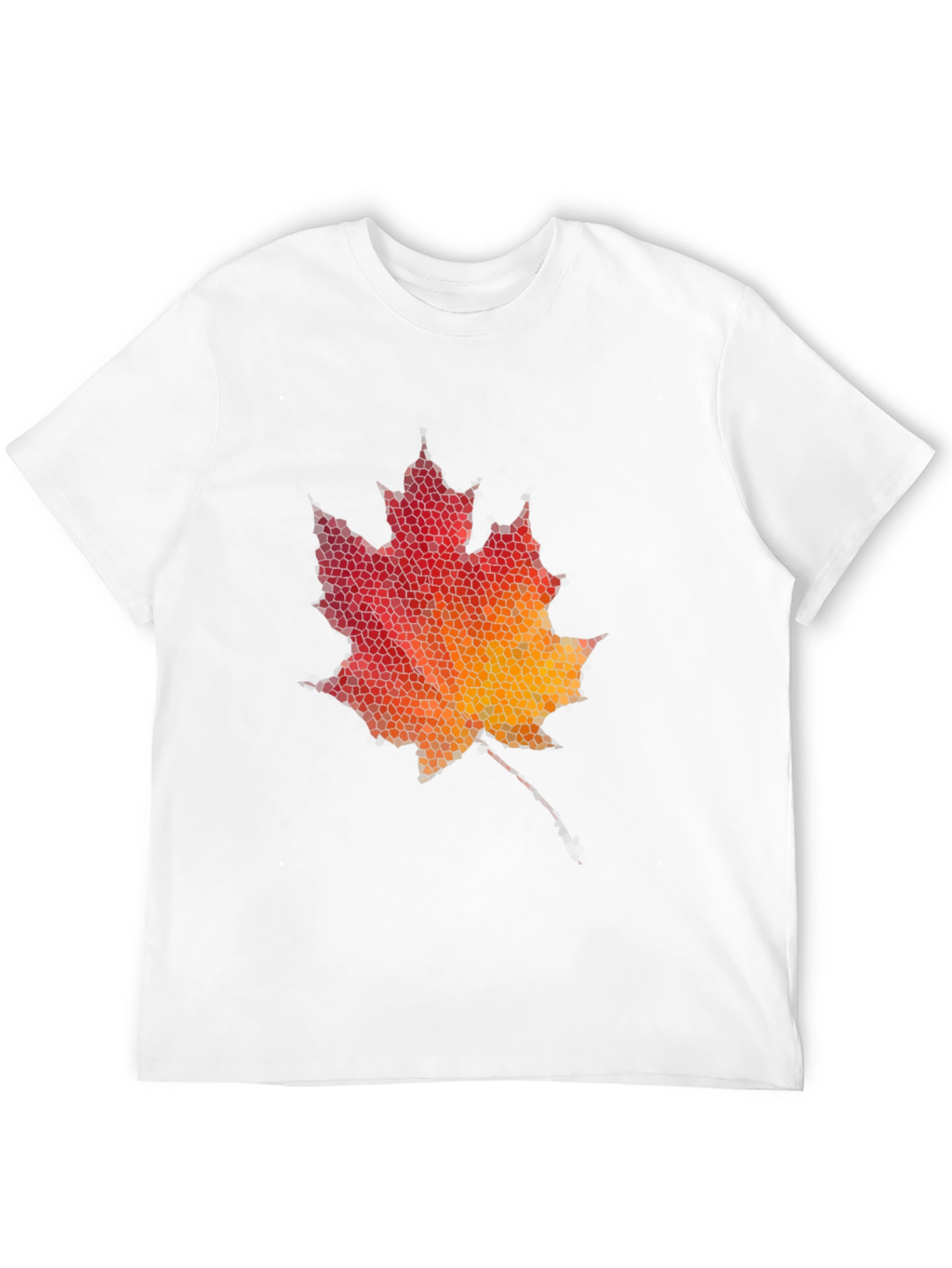 Maple Leaf Mosaic Graphic Tee - Black
