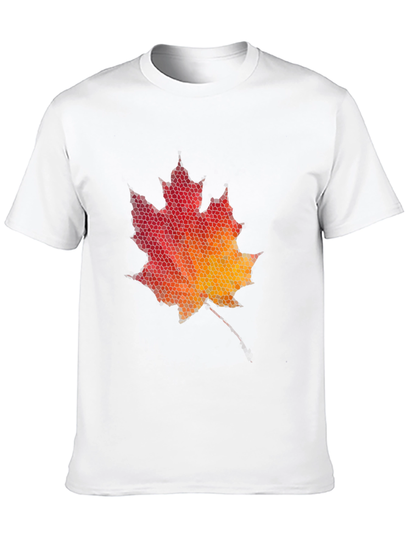 Maple Leaf Mosaic Graphic Tee - Black