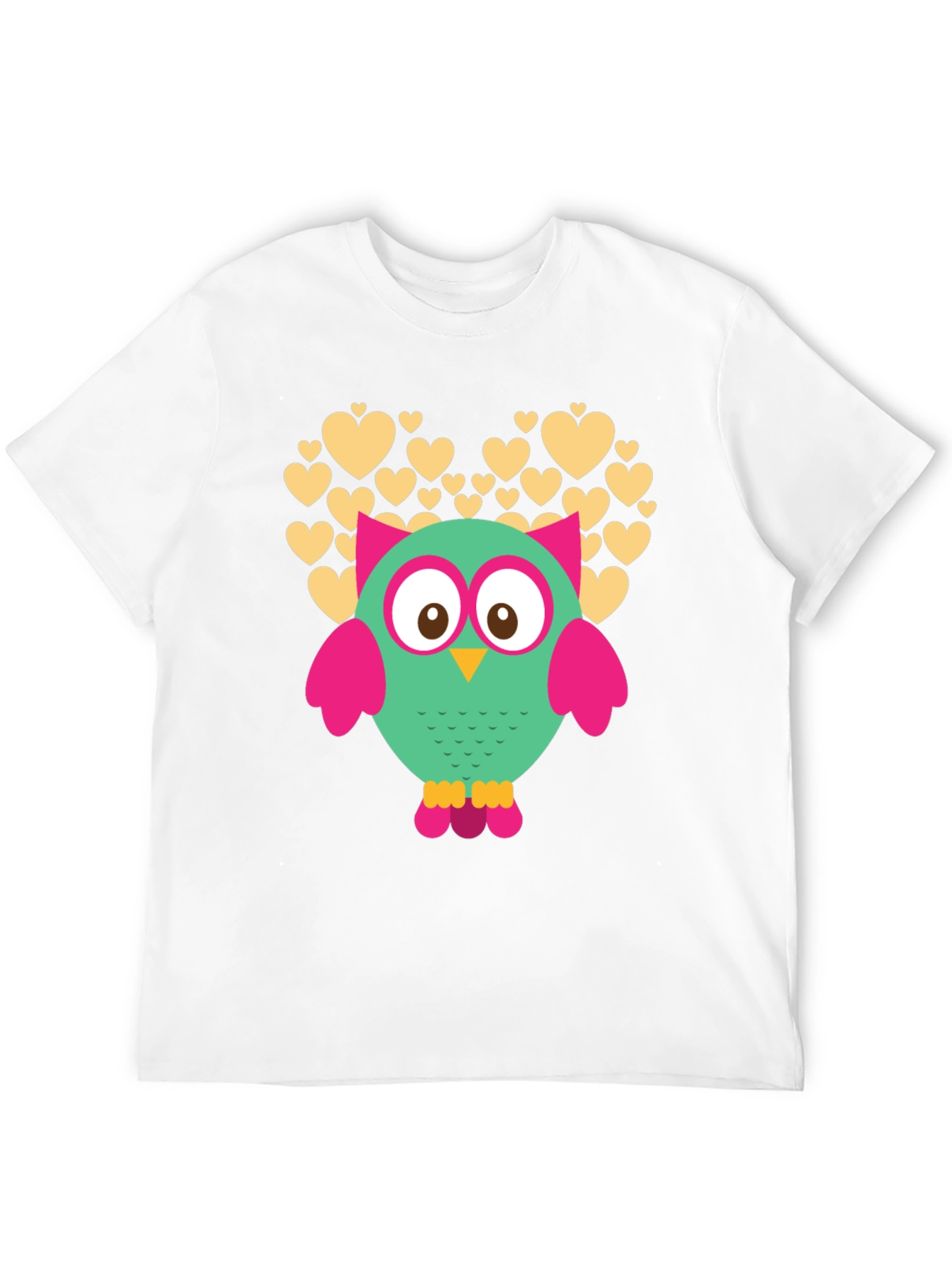 Owl Heart Graphic Black T-Shirt