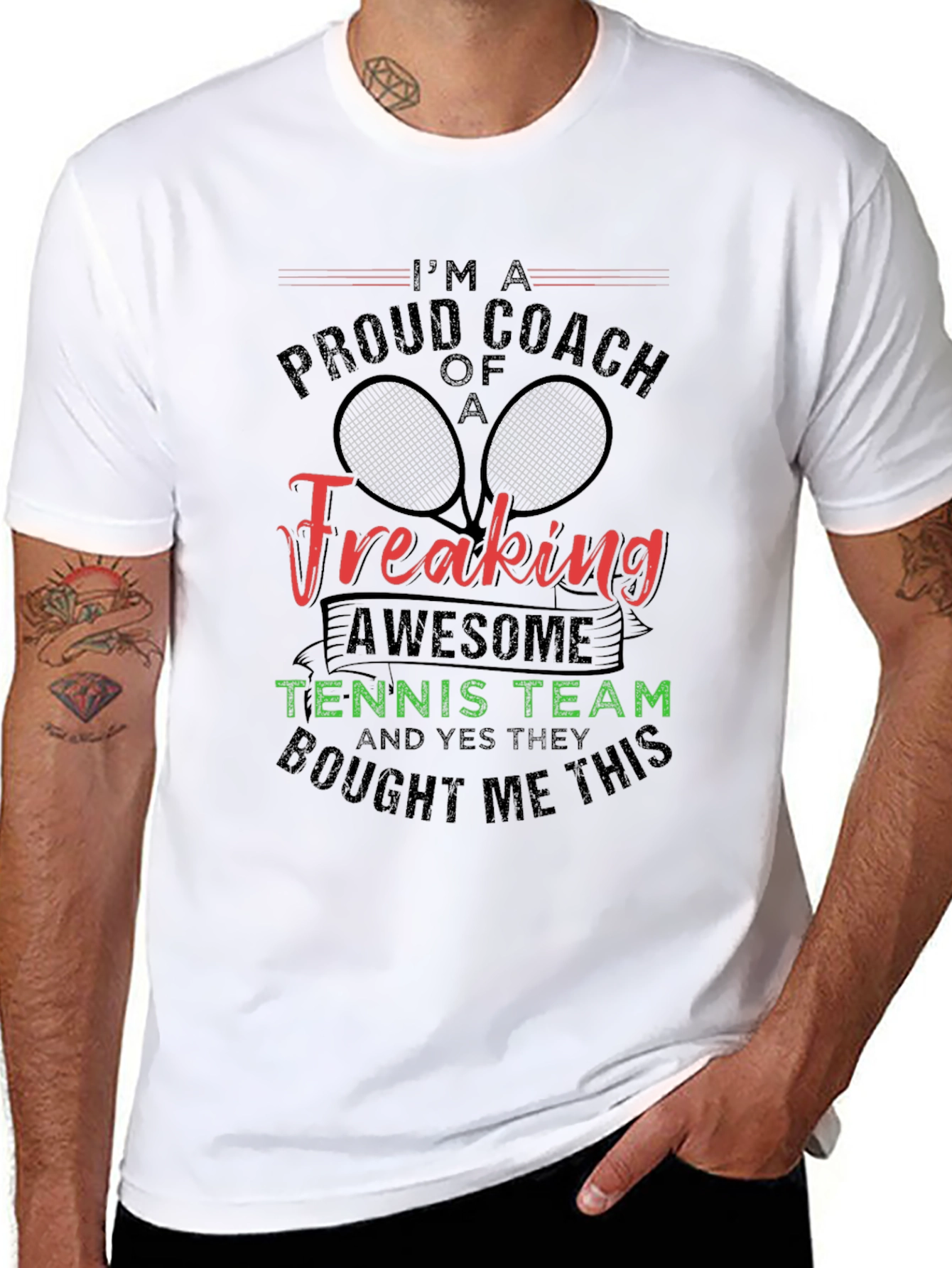 Proud Coach of a Freaking Awesome Tennis Team T-Shirt