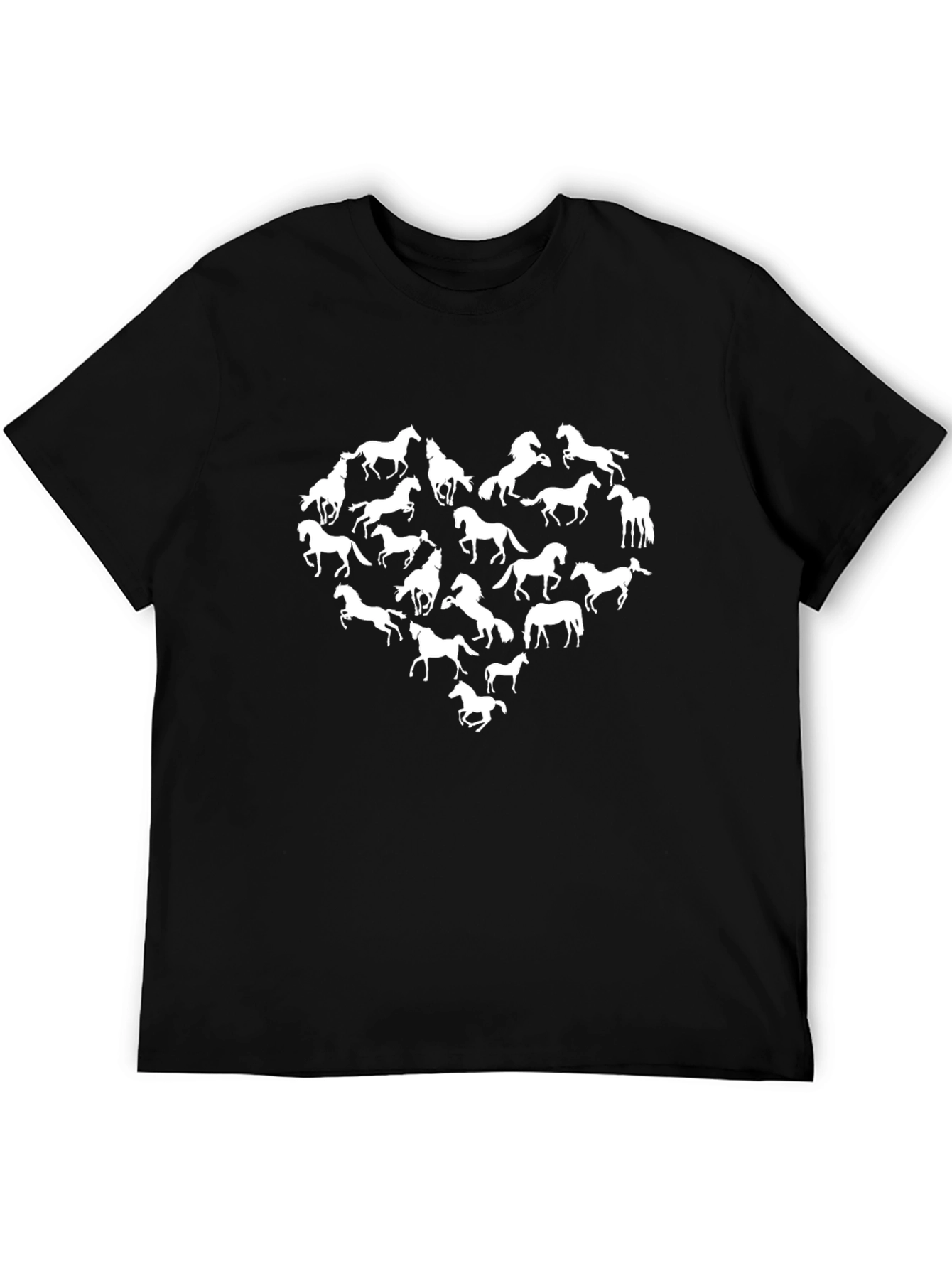 Horse Heart Graphic Tee - Black