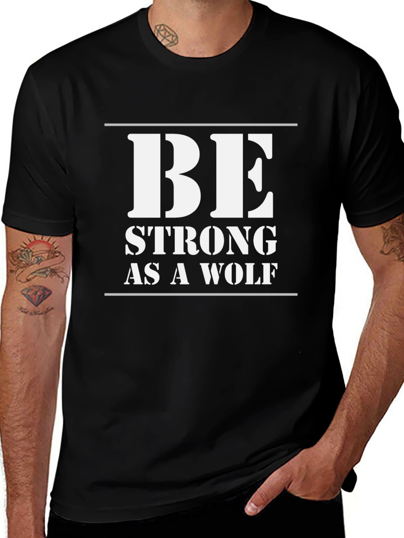 Be Strong As A Wolf Graphic Tee