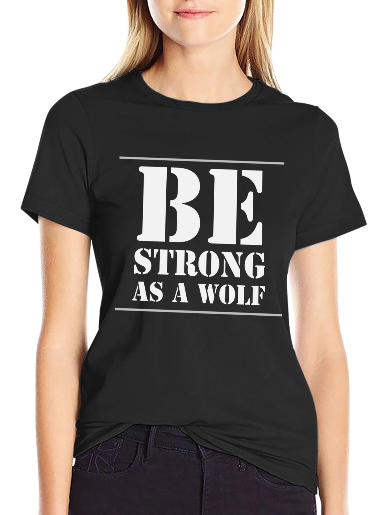 Be Strong As A Wolf Graphic Tee