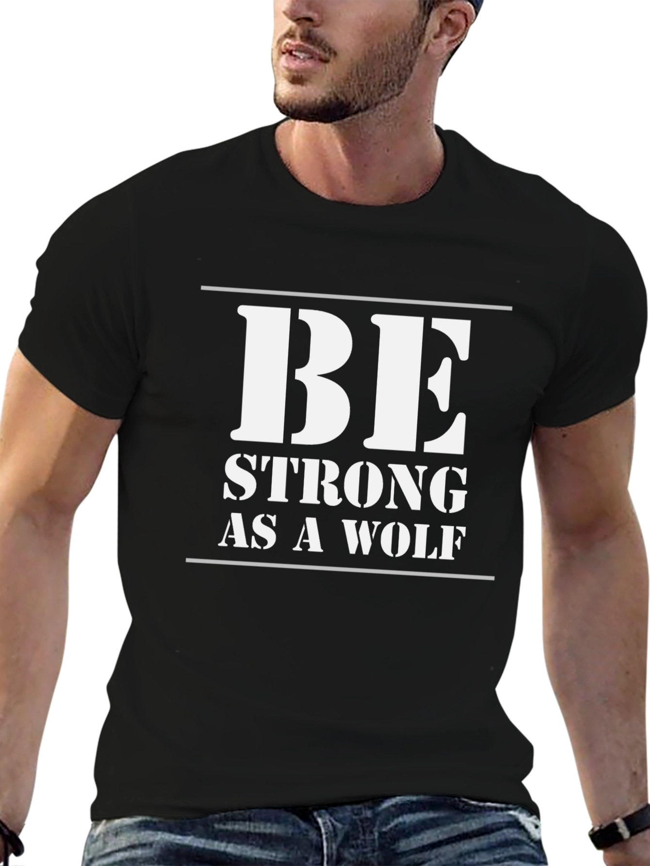 Be Strong As A Wolf Graphic Tee
