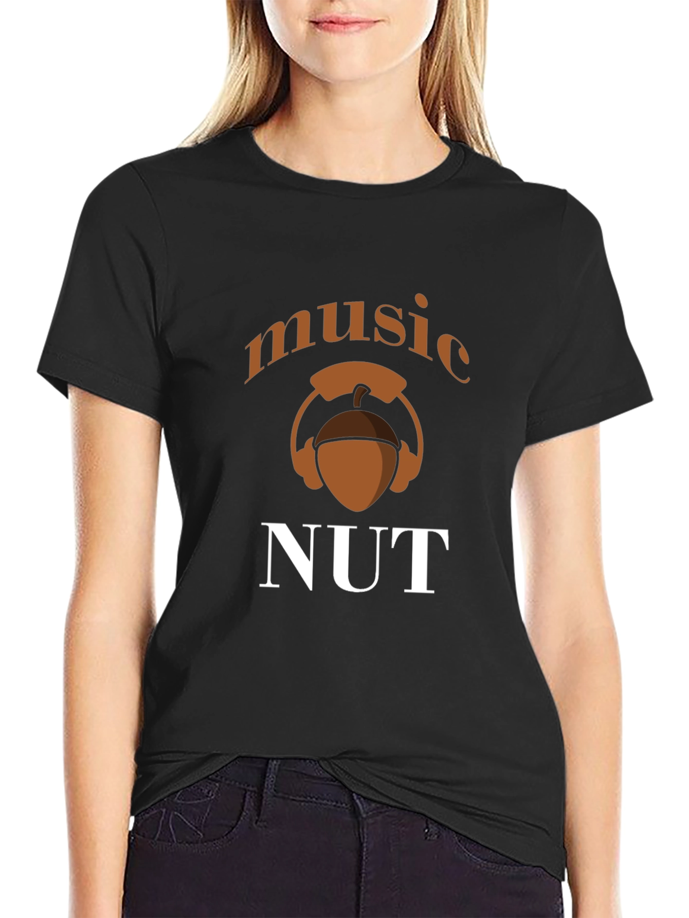 Music Nut T-Shirt - Black Cotton Tee