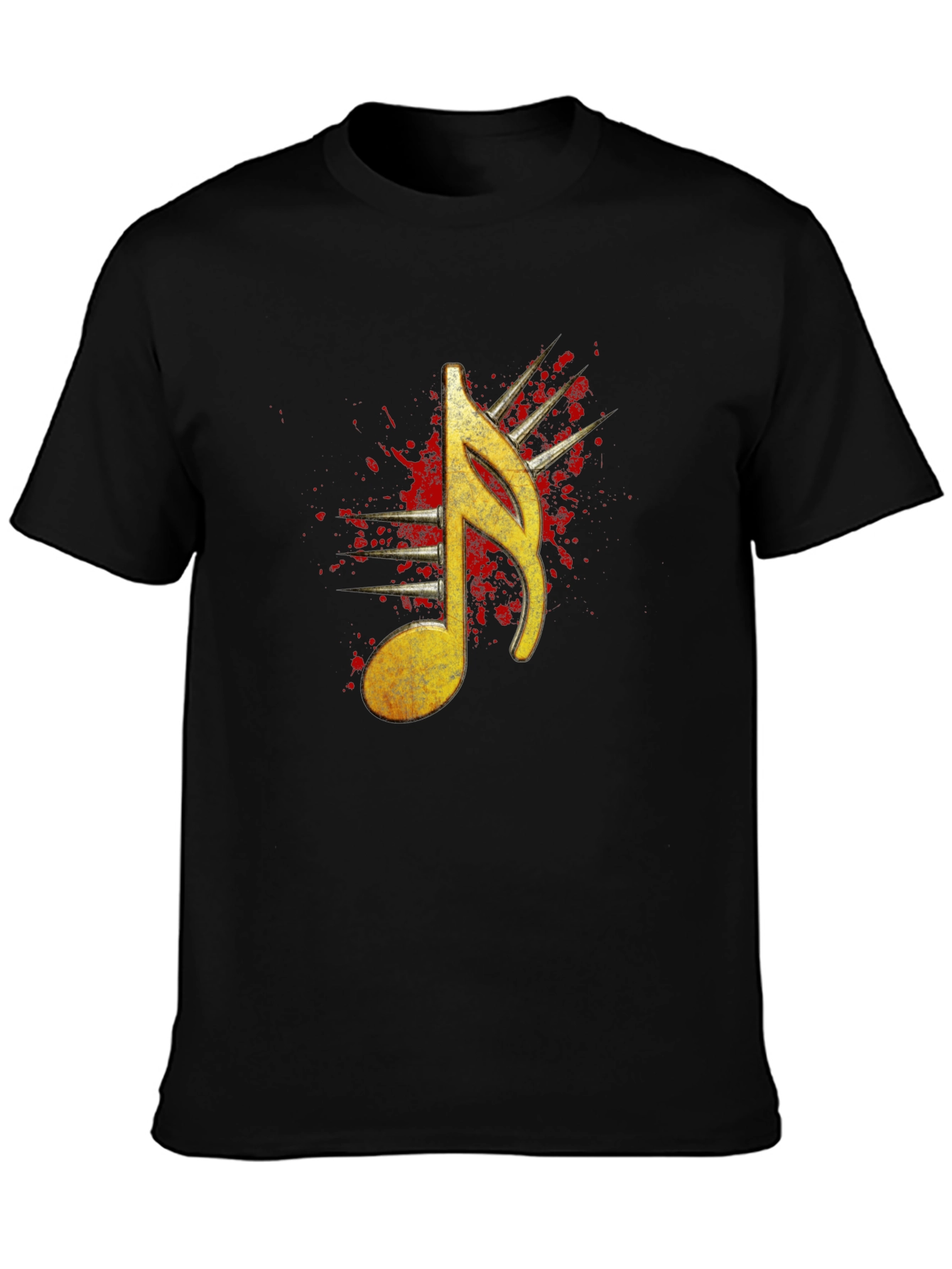 Music Note Graphic Tee - Mens Black T-Shirt