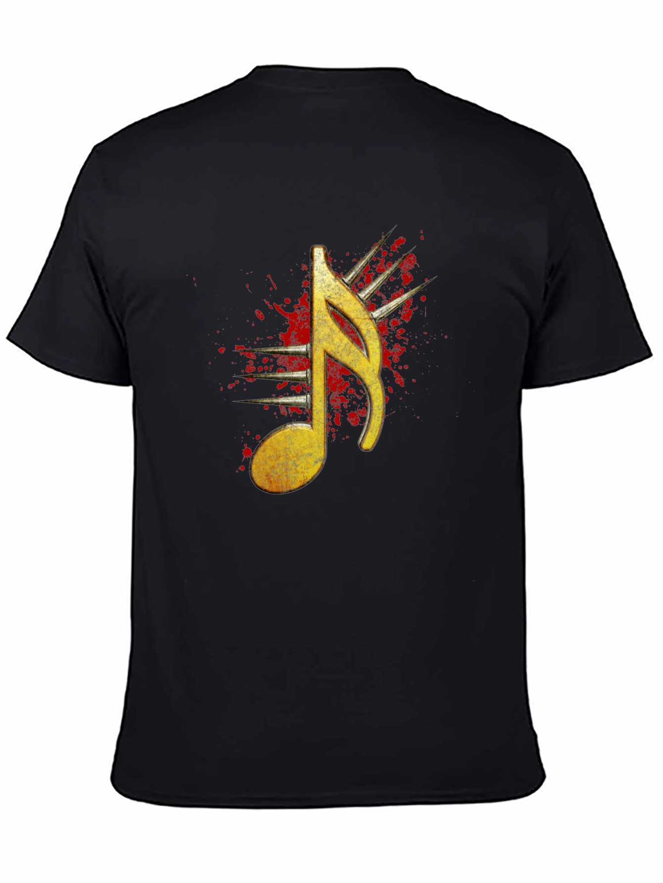 Music Note Graphic Tee - Mens Black T-Shirt