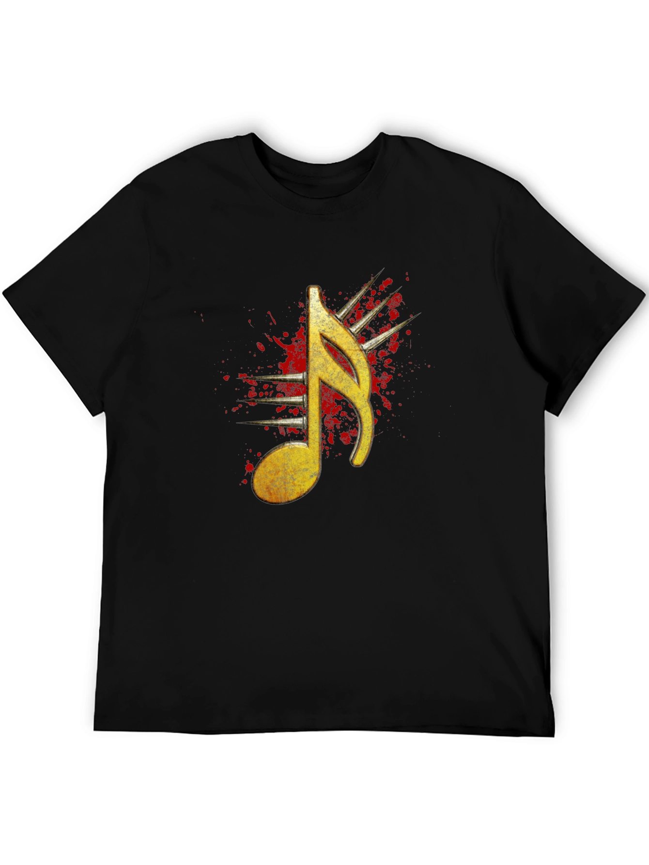 Music Note Graphic Tee - Mens Black T-Shirt