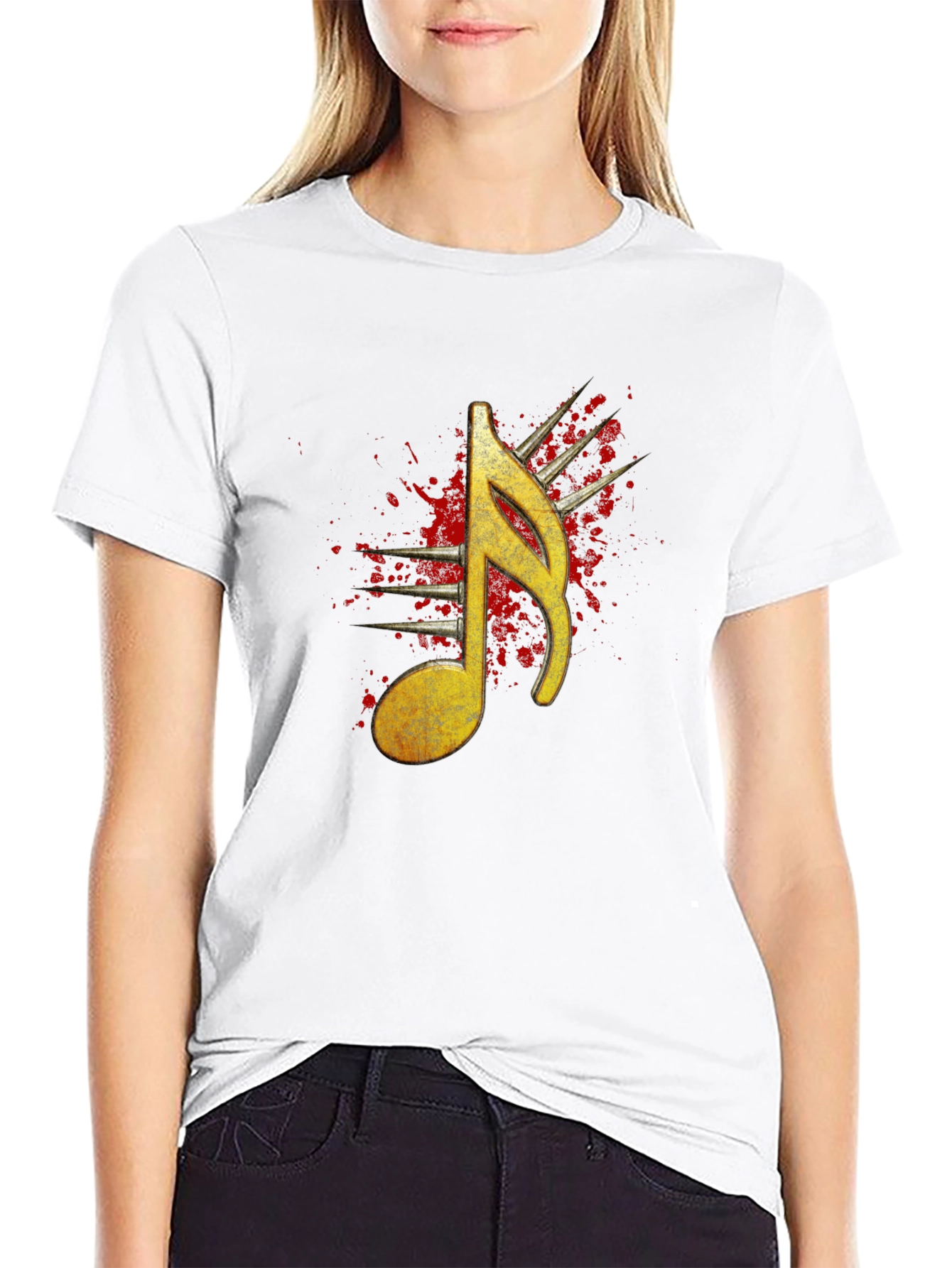 Music Note Graphic Tee - Mens Black T-Shirt