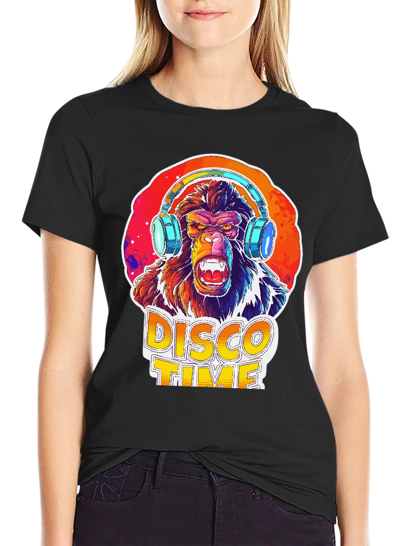 Disco Gorilla Graphic Tee - Party Animal Shirt