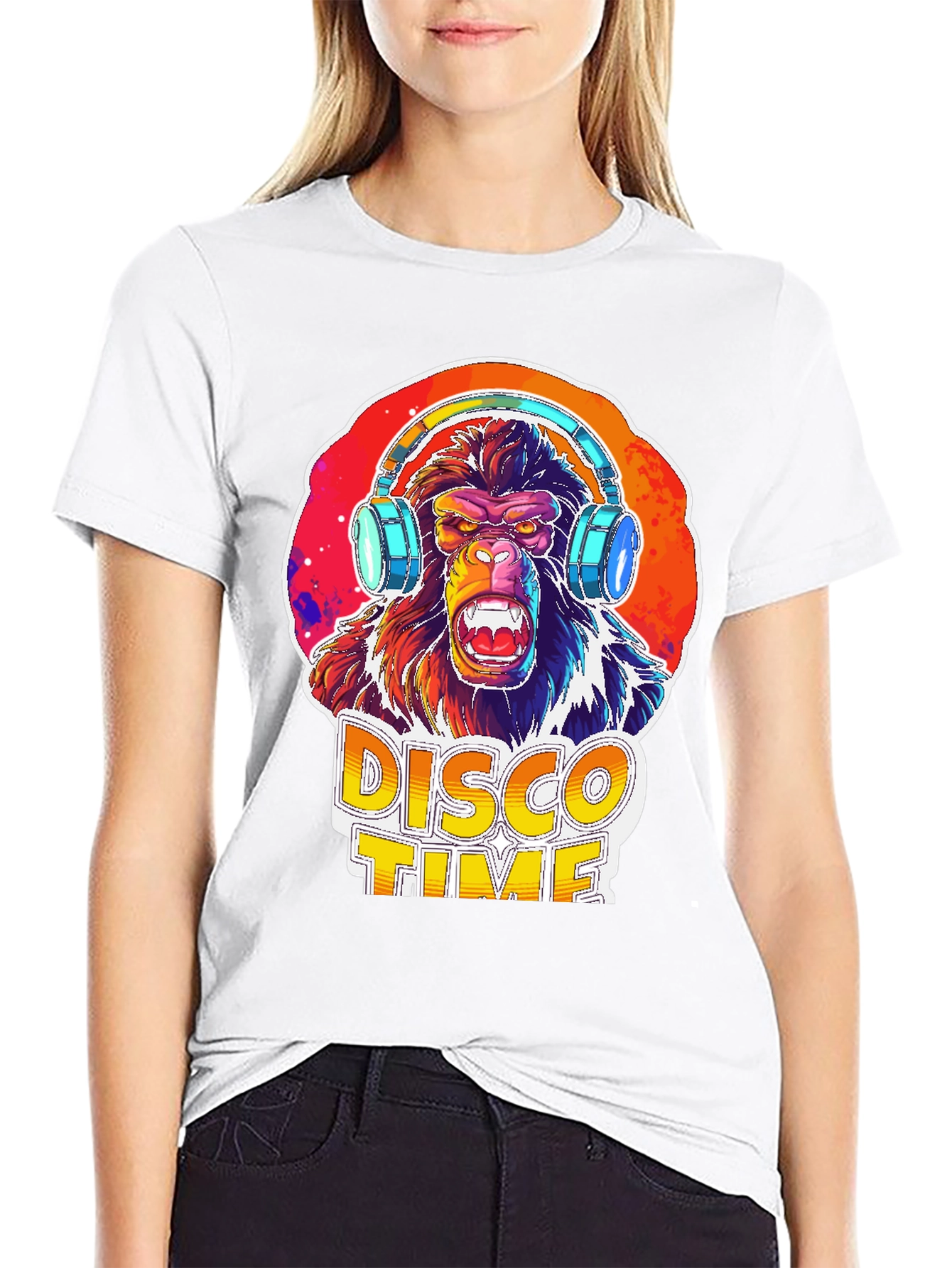 Disco Gorilla Graphic Tee - Party Animal Shirt