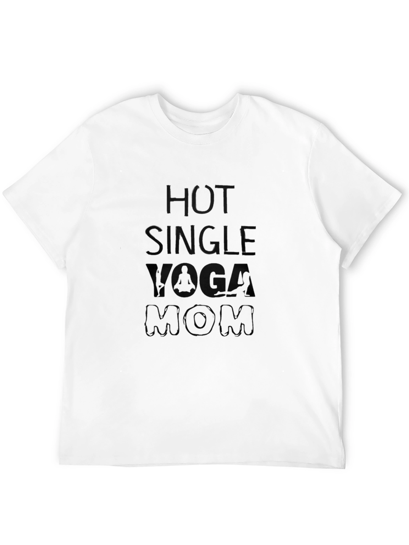 Hot Single Yoga Mom Black Graphic Tee