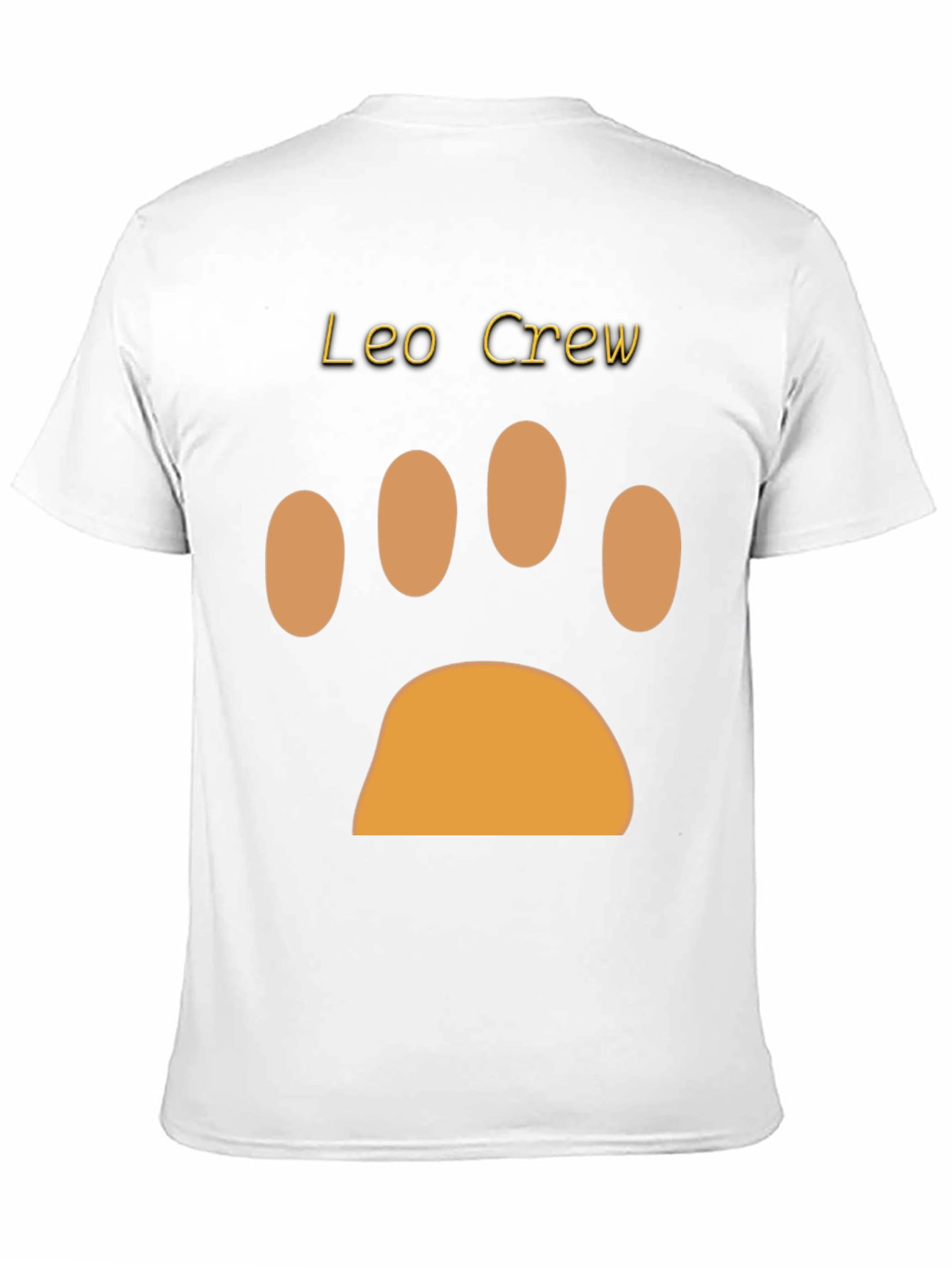 Leo Crew Black T-Shirt with Paw Print
