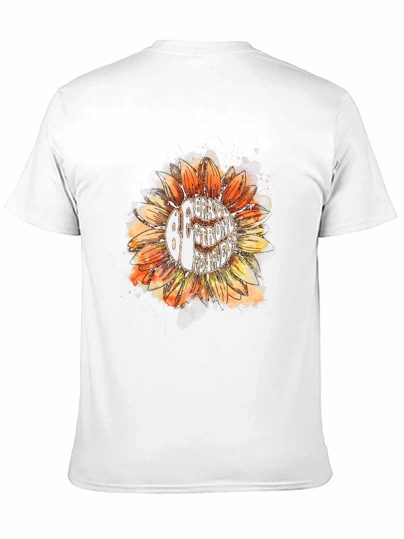Be Brave Sunflower Graphic Tee - Black Cotton T-Shirt