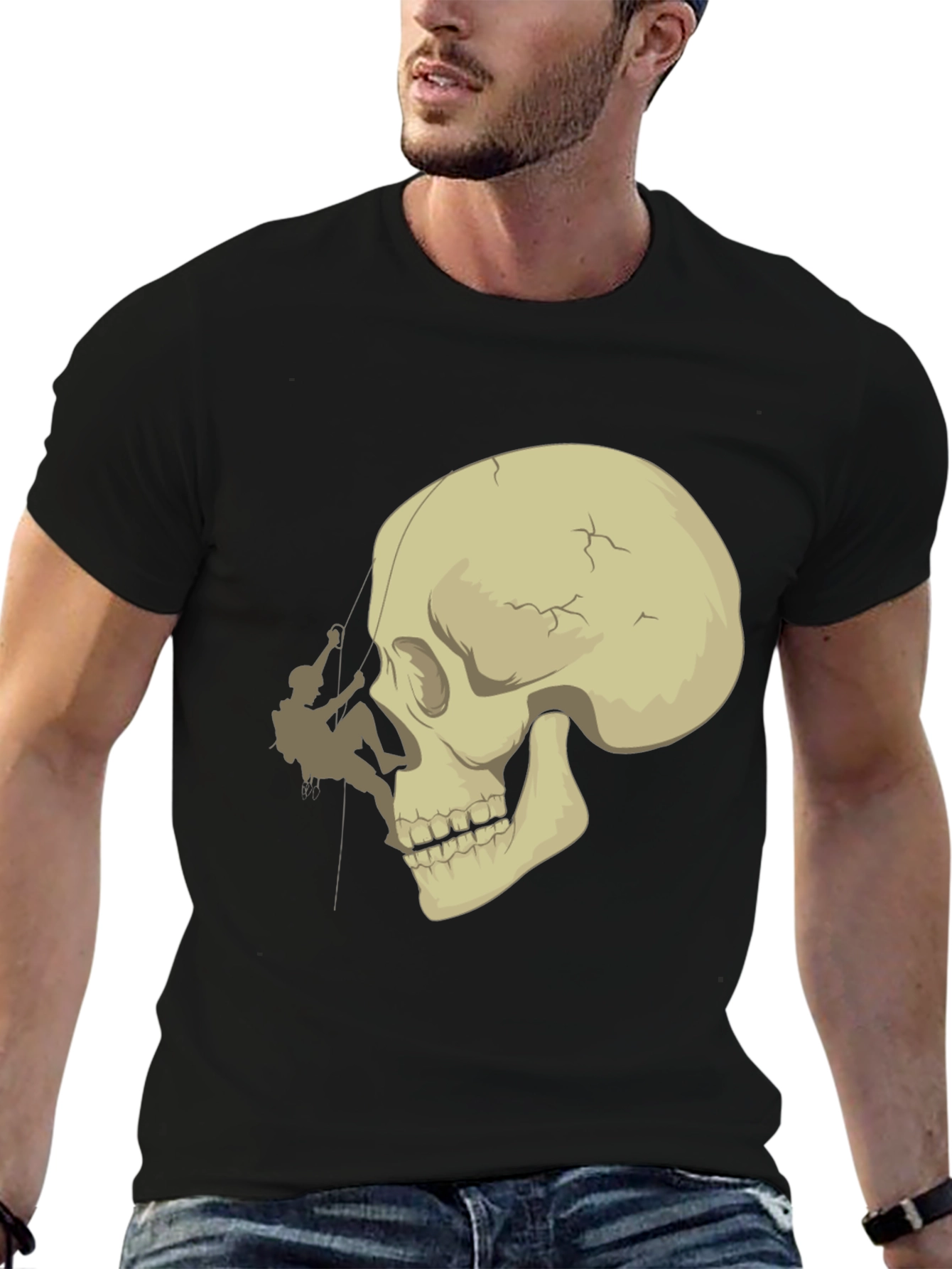 Skull Climber Graphic Tee - Edgy & Unique