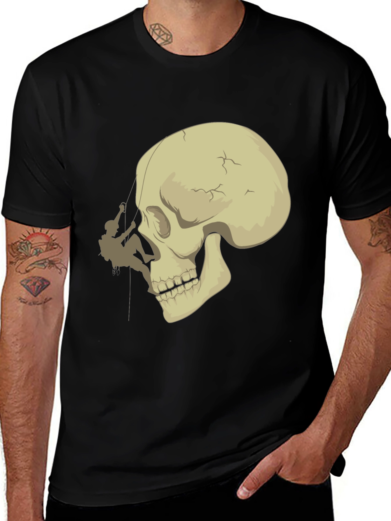 Skull Climber Graphic Tee - Edgy & Unique