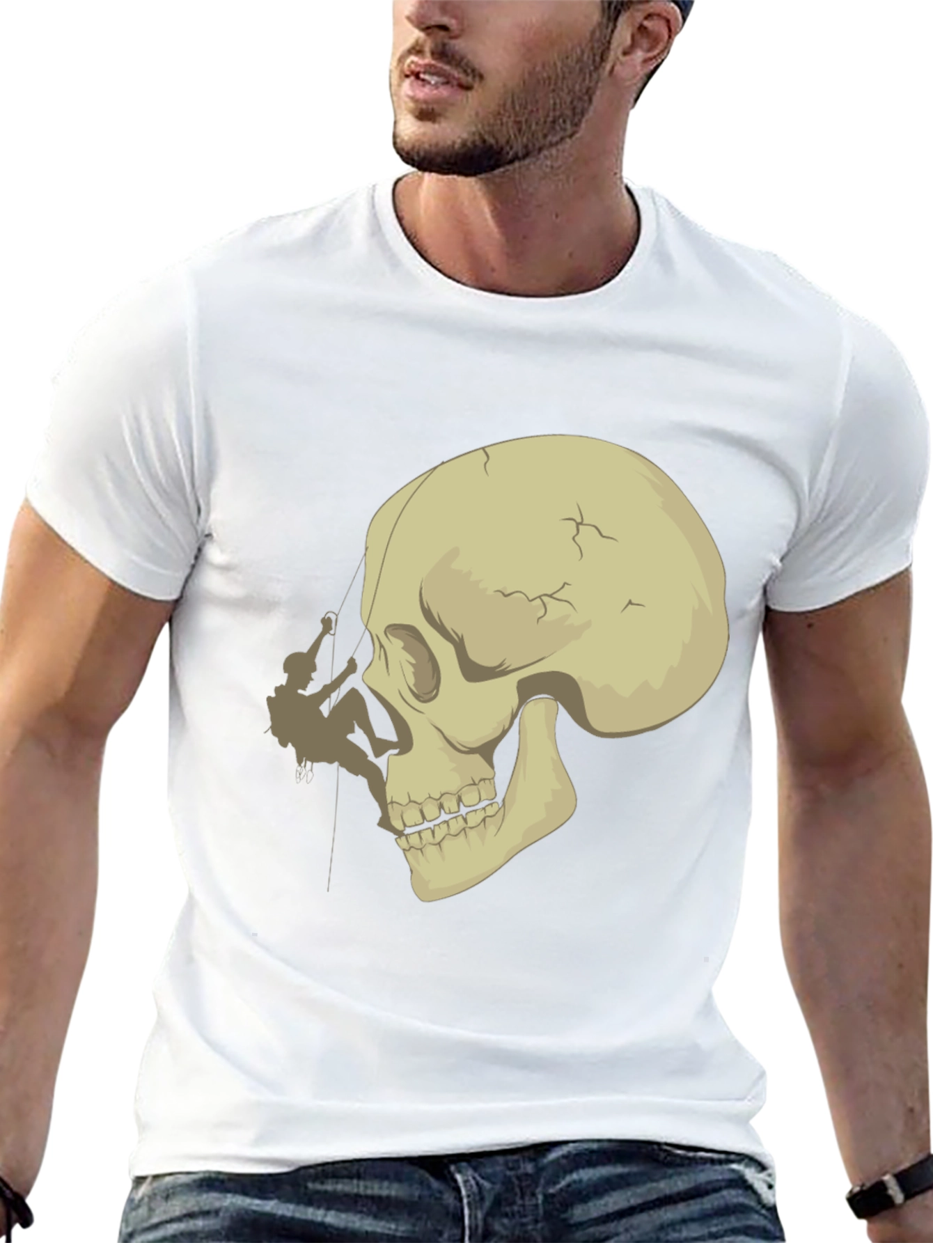 Skull Climber Graphic Tee - Edgy & Unique