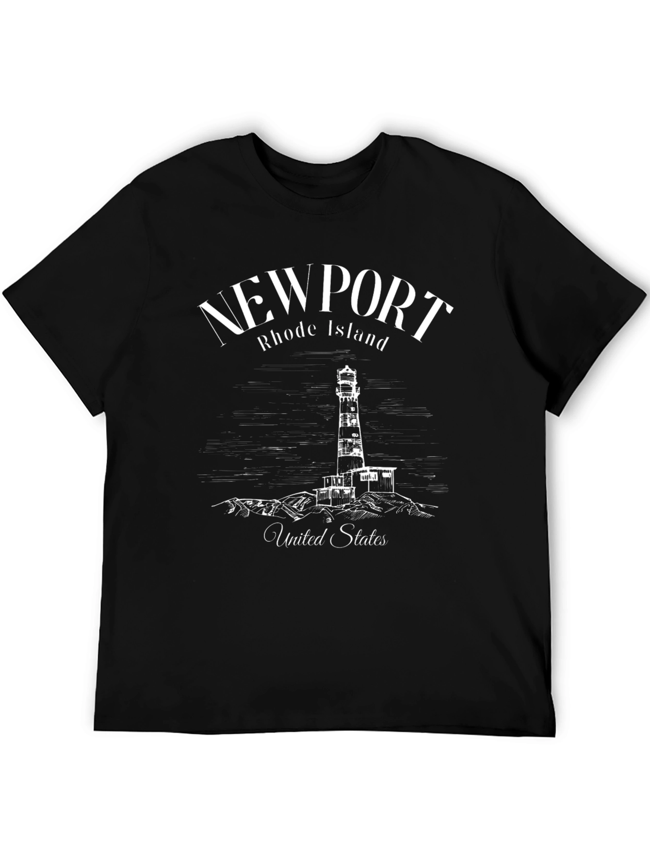 Newport Rhode Island Lighthouse Graphic T-Shirt