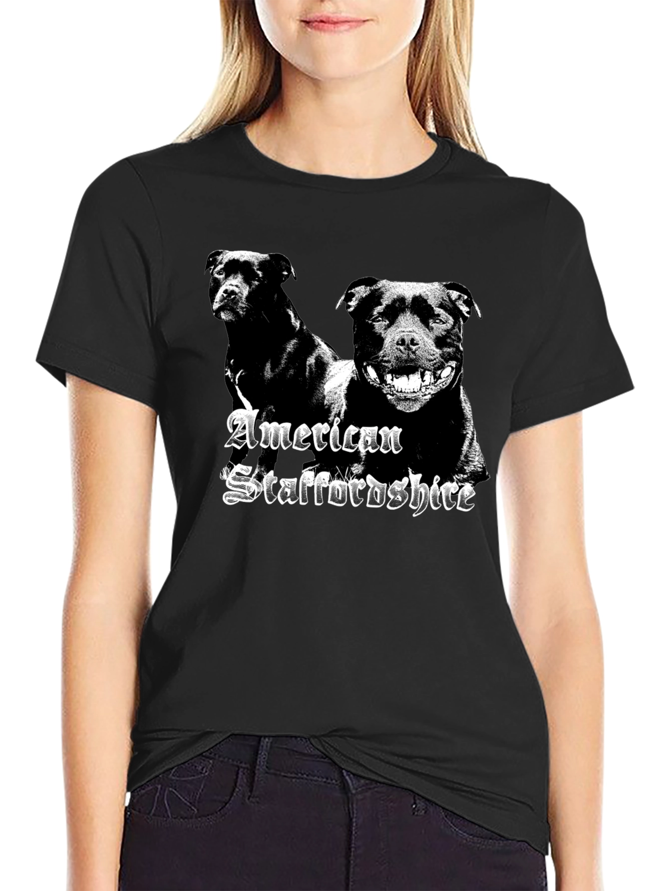 American Staffordshire Black T-Shirt