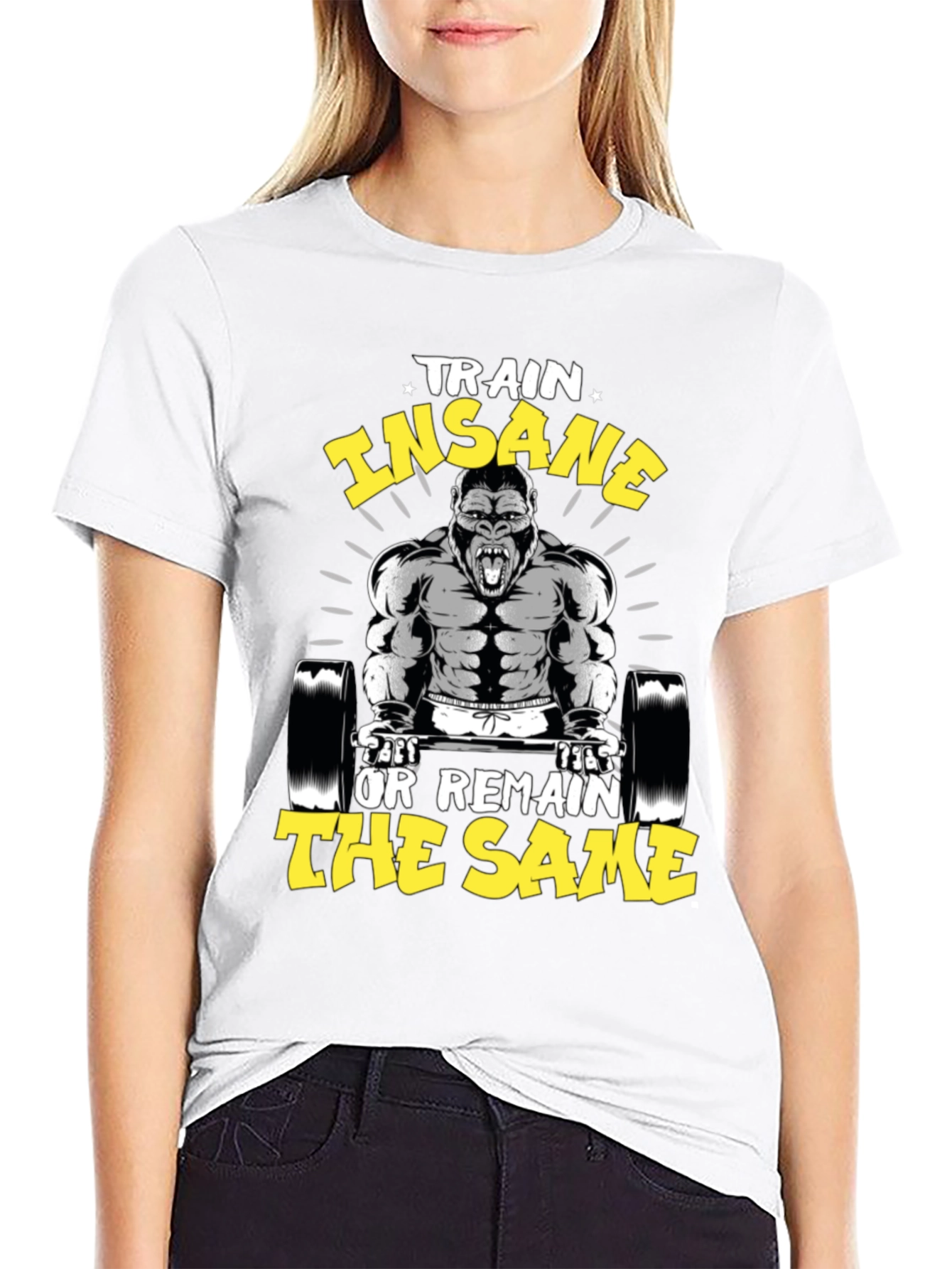 Train Insane Gorilla T-Shirt - Gym Motivation