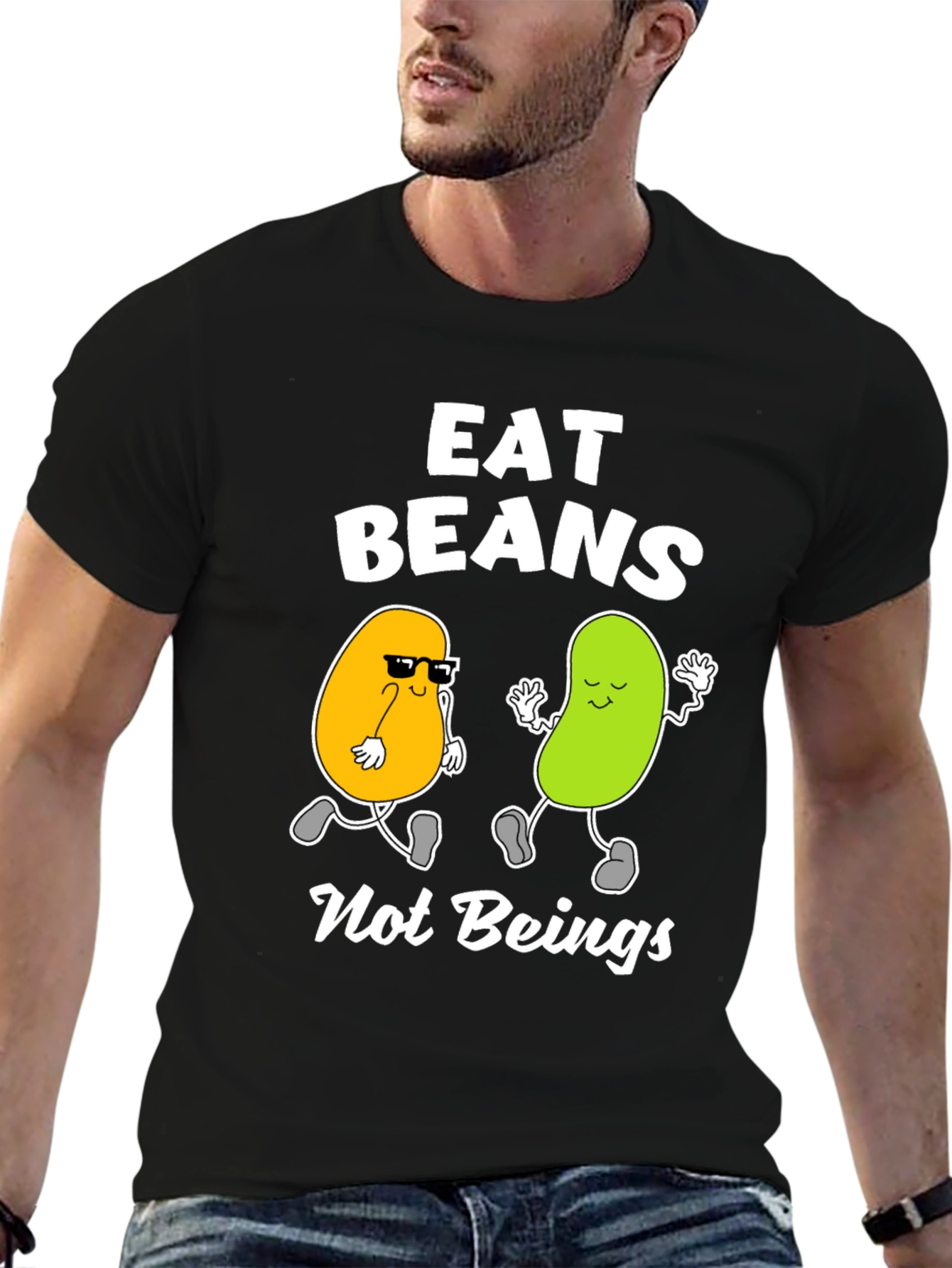 Eat Beans T-Shirt - Funny Vegan Tee